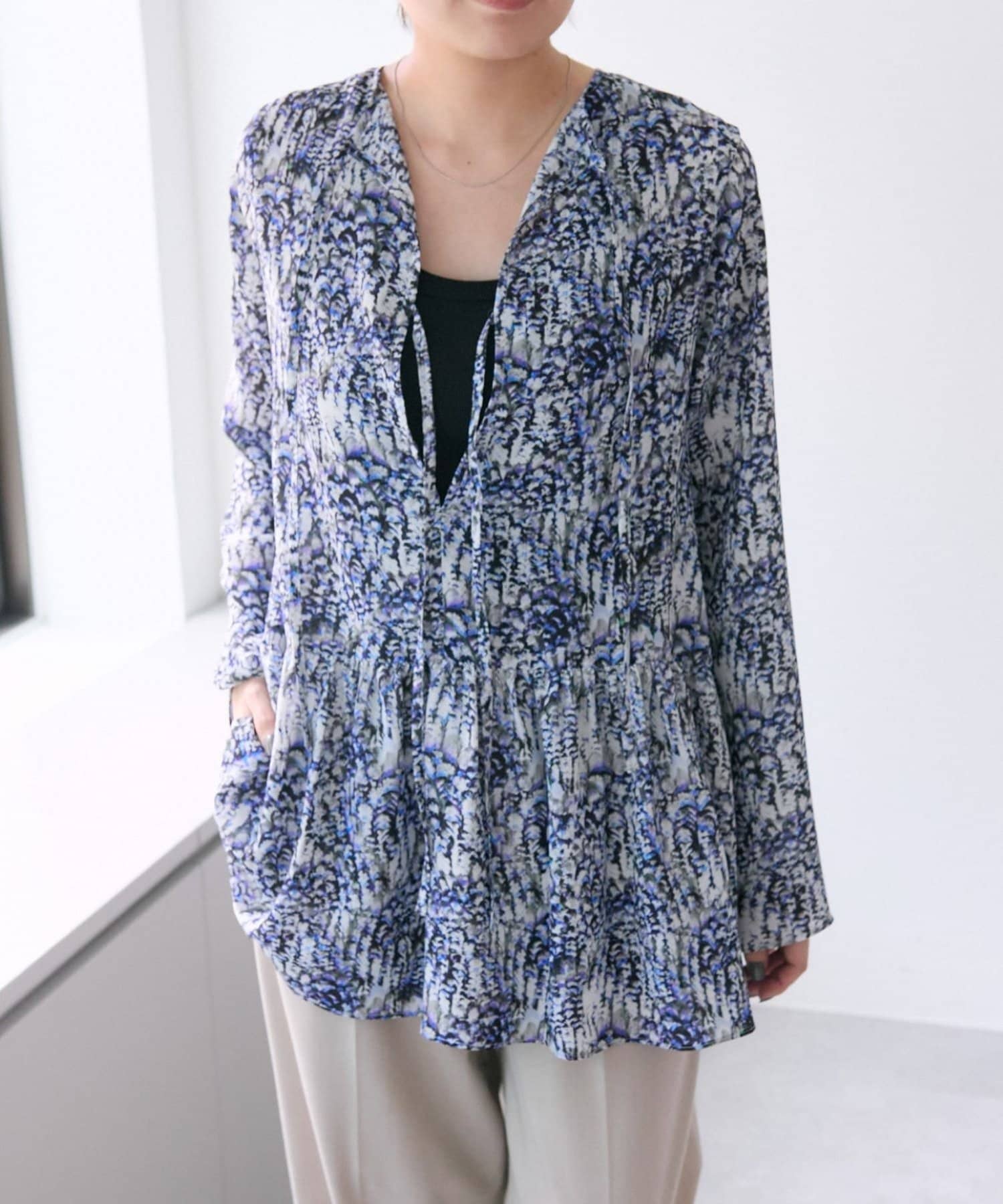 OUTLET(アウトレット) 【ear PAPILLONNER】花柄プリントチュニック【SUM1 STYLE】