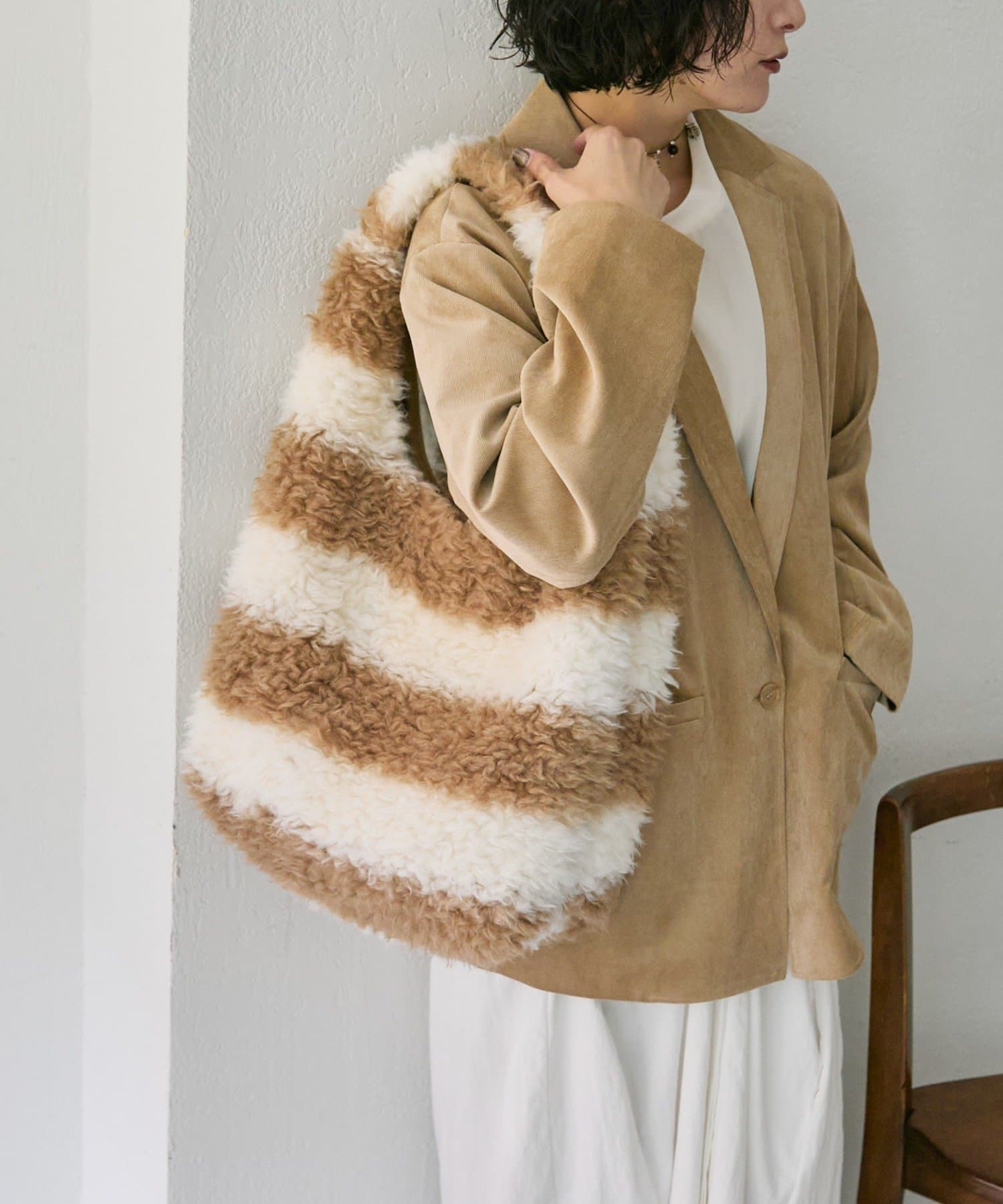 OUTLET(アウトレット) 【ear PAPILLONNER】もこもこファーバッグ