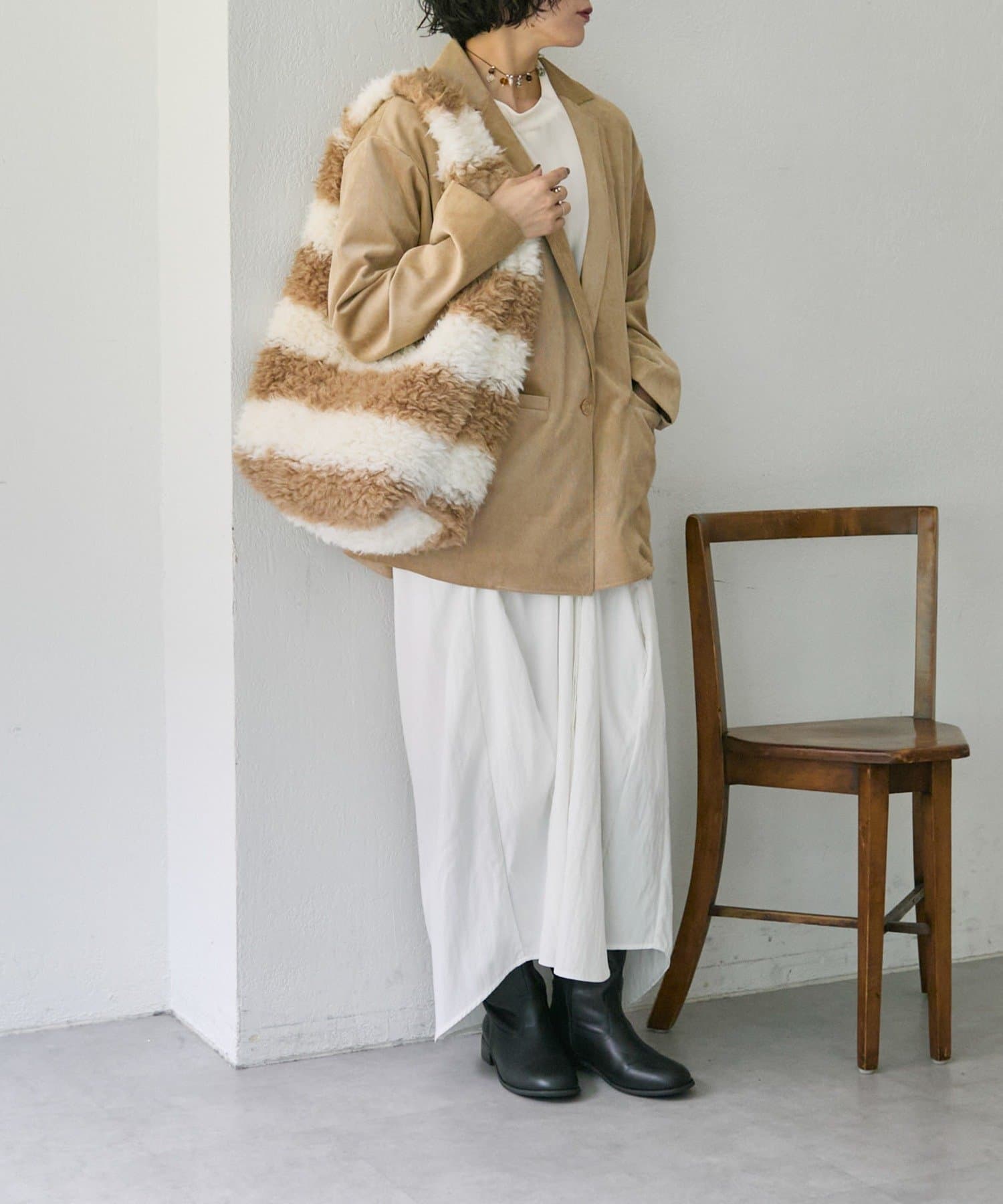 OUTLET(アウトレット) 【ear PAPILLONNER】もこもこファーバッグ