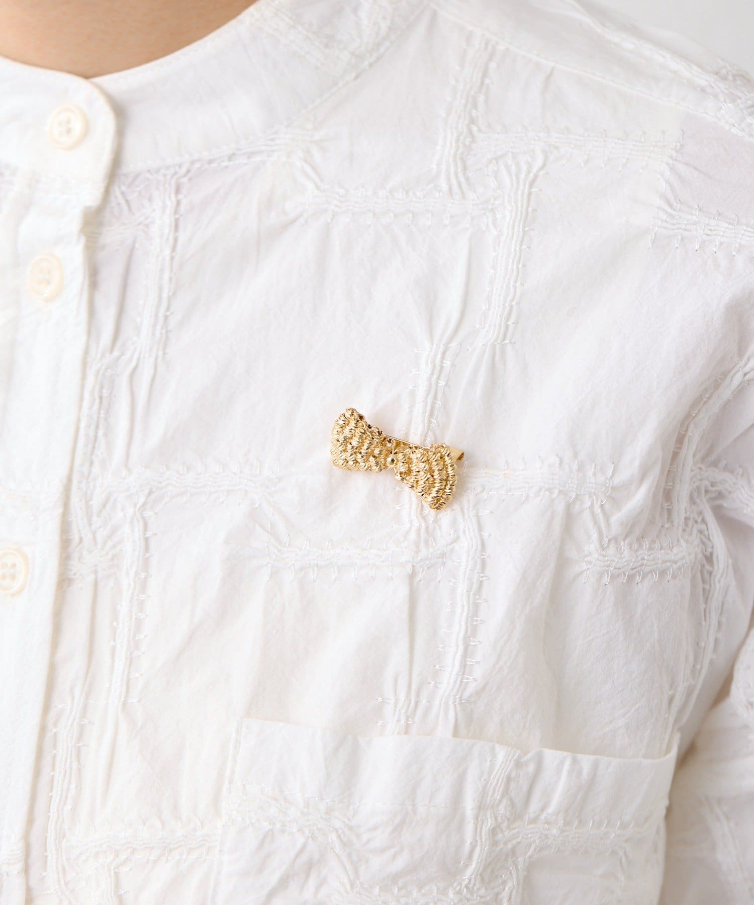 OUTLET(アウトレット) 【ear PAPILLONNER】立体ミニリボンブローチ