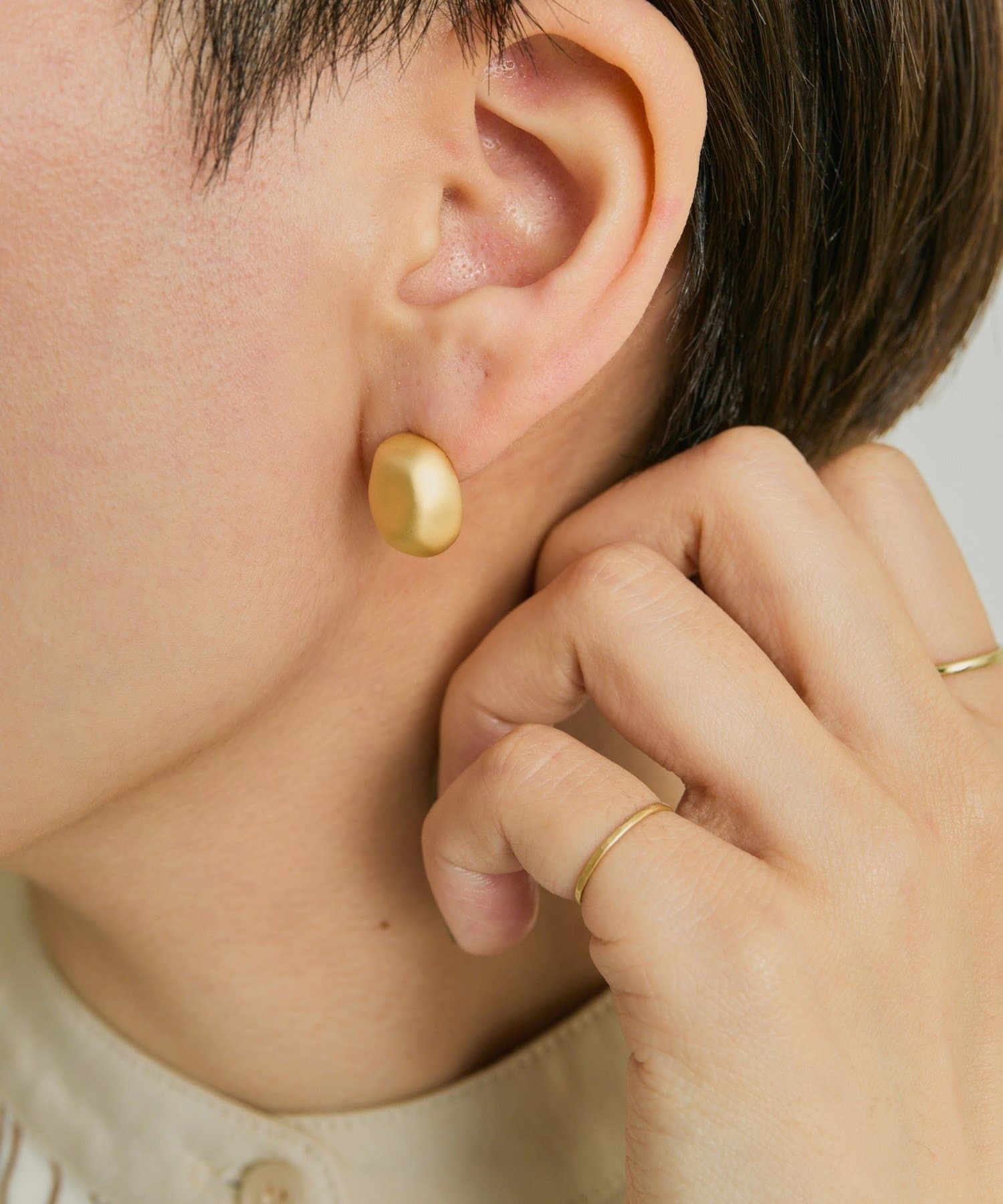 ear PAPILLONNER】マット小石ピアス | OUTLET(アウトレット)レディース 