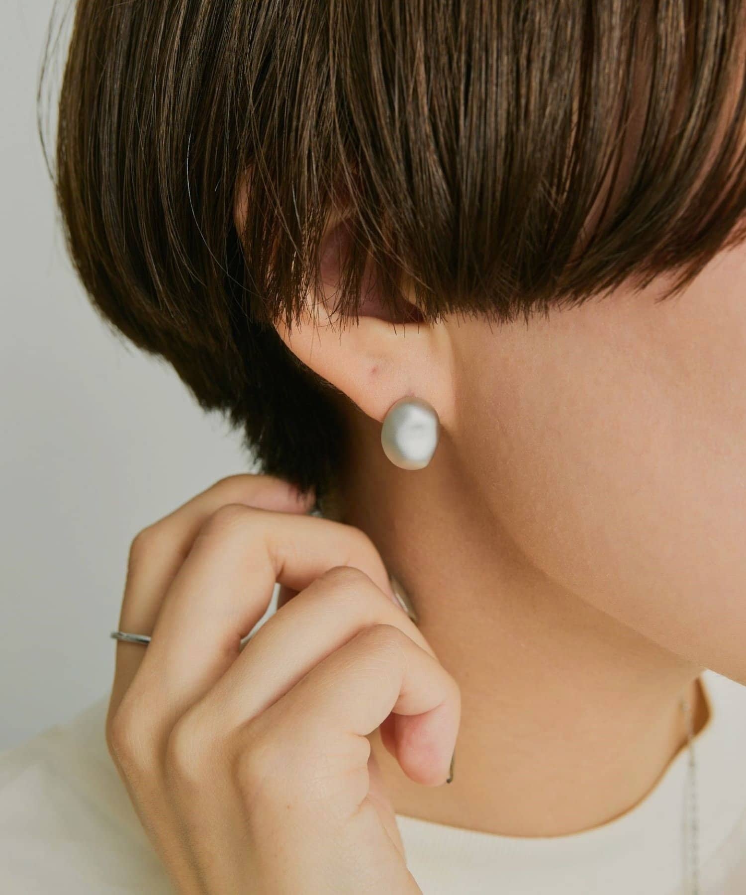 ear PAPILLONNER】マット小石ピアス | OUTLET(アウトレット)レディース 
