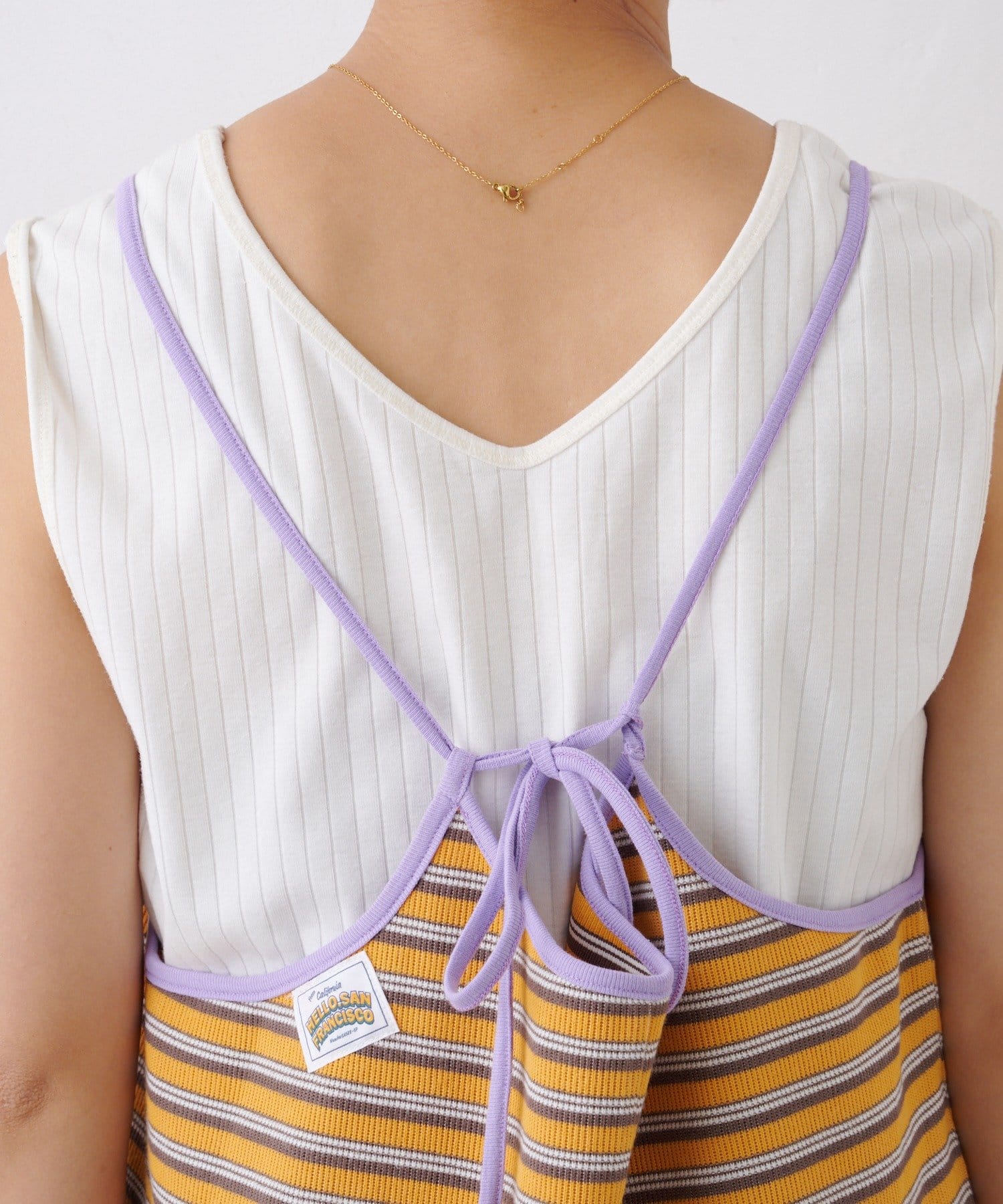 OUTLET(アウトレット) 【CIAOPANIC TYPY】H.Sボーダーフラワーカットキャミチュニック