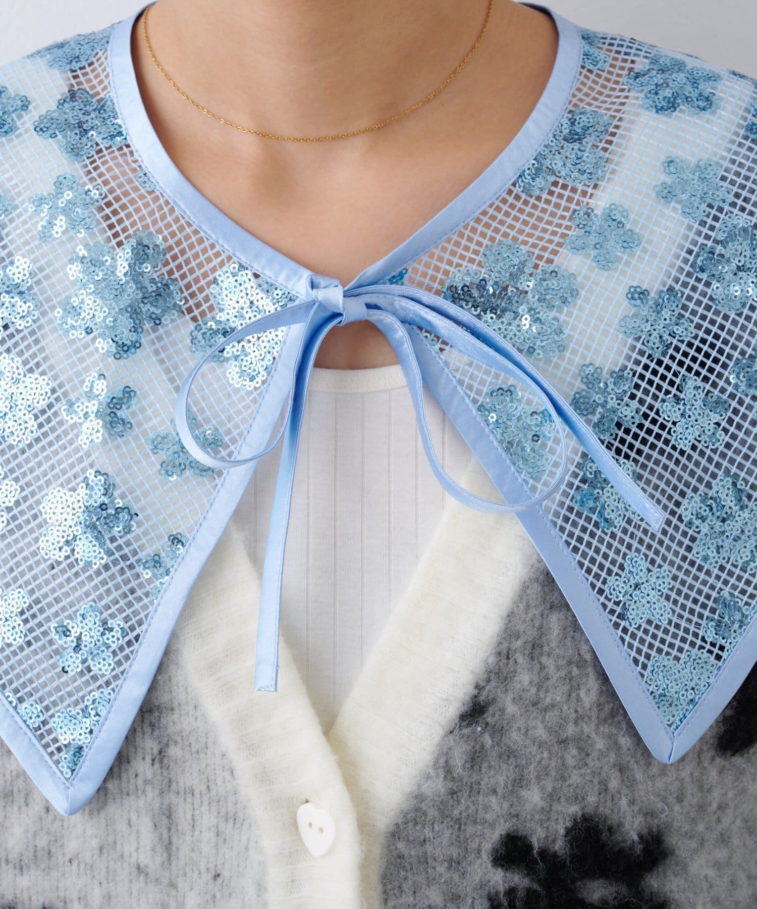 OUTLET(アウトレット) 【CIAOPANIC TYPY】H.Sスパンコール付け衿