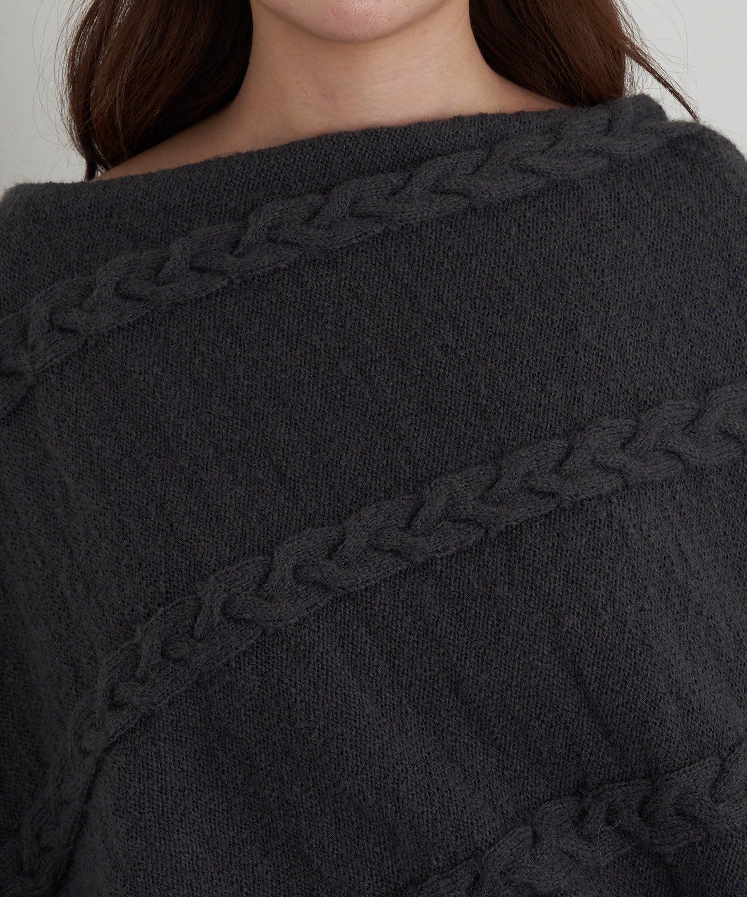 OUTLET(アウトレット) 【RAY CASSIN】ケーブルドルマンルーズニット