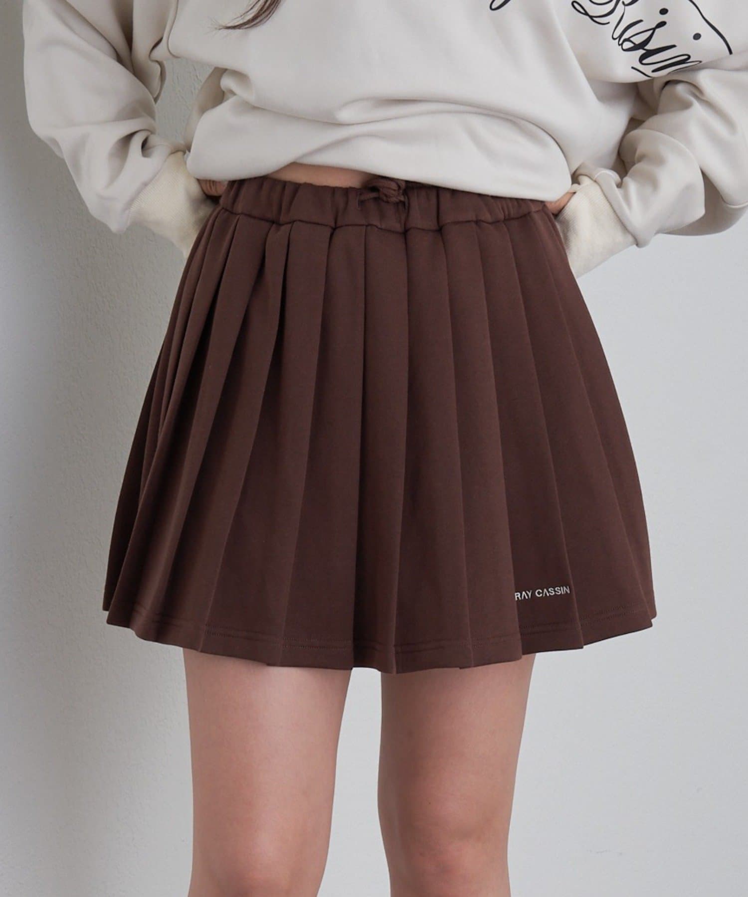 OUTLET(アウトレット) 【RAY CASSIN】スウェットプリーツミニスカート