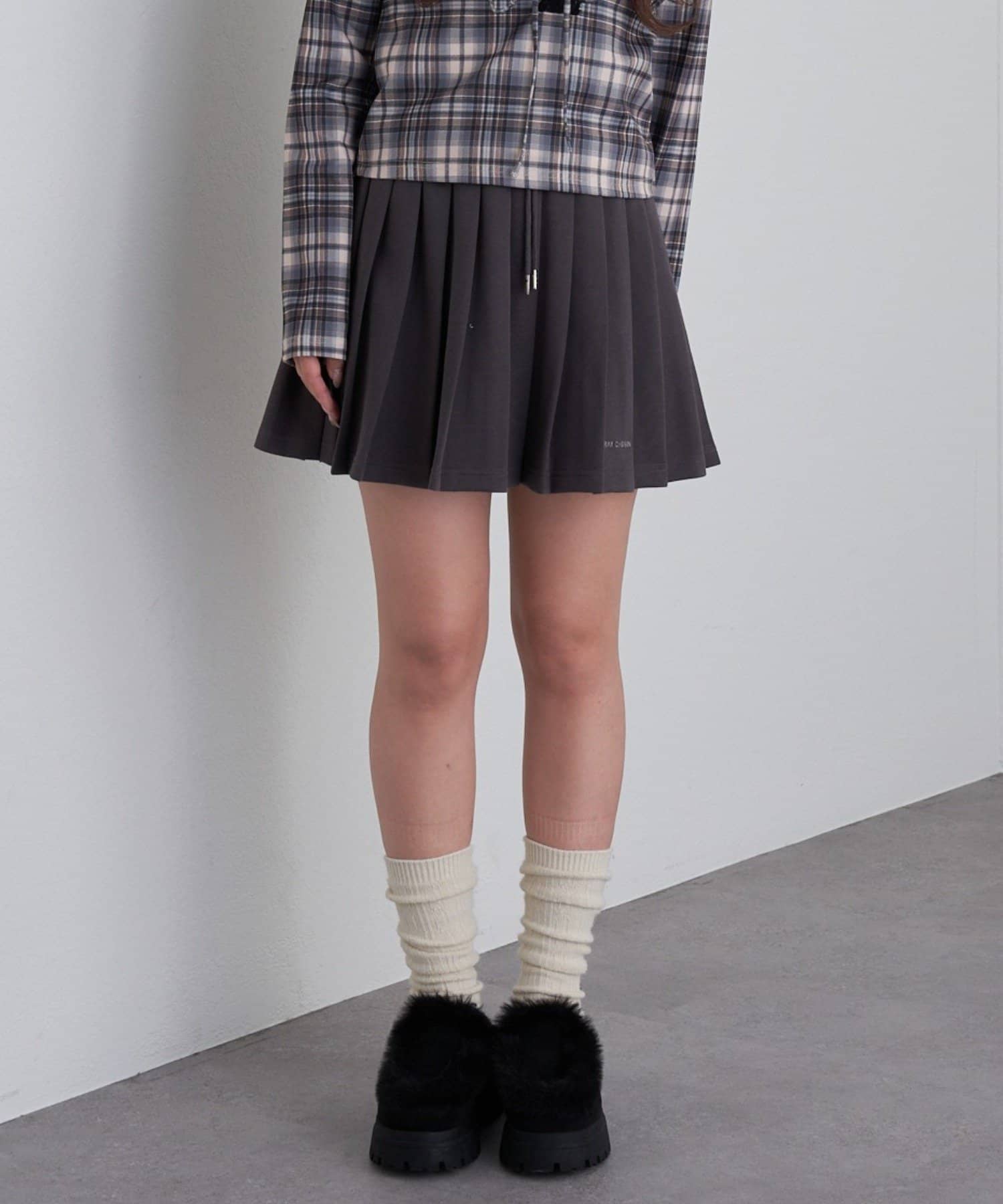 OUTLET(アウトレット) 【RAY CASSIN】スウェットプリーツミニスカート