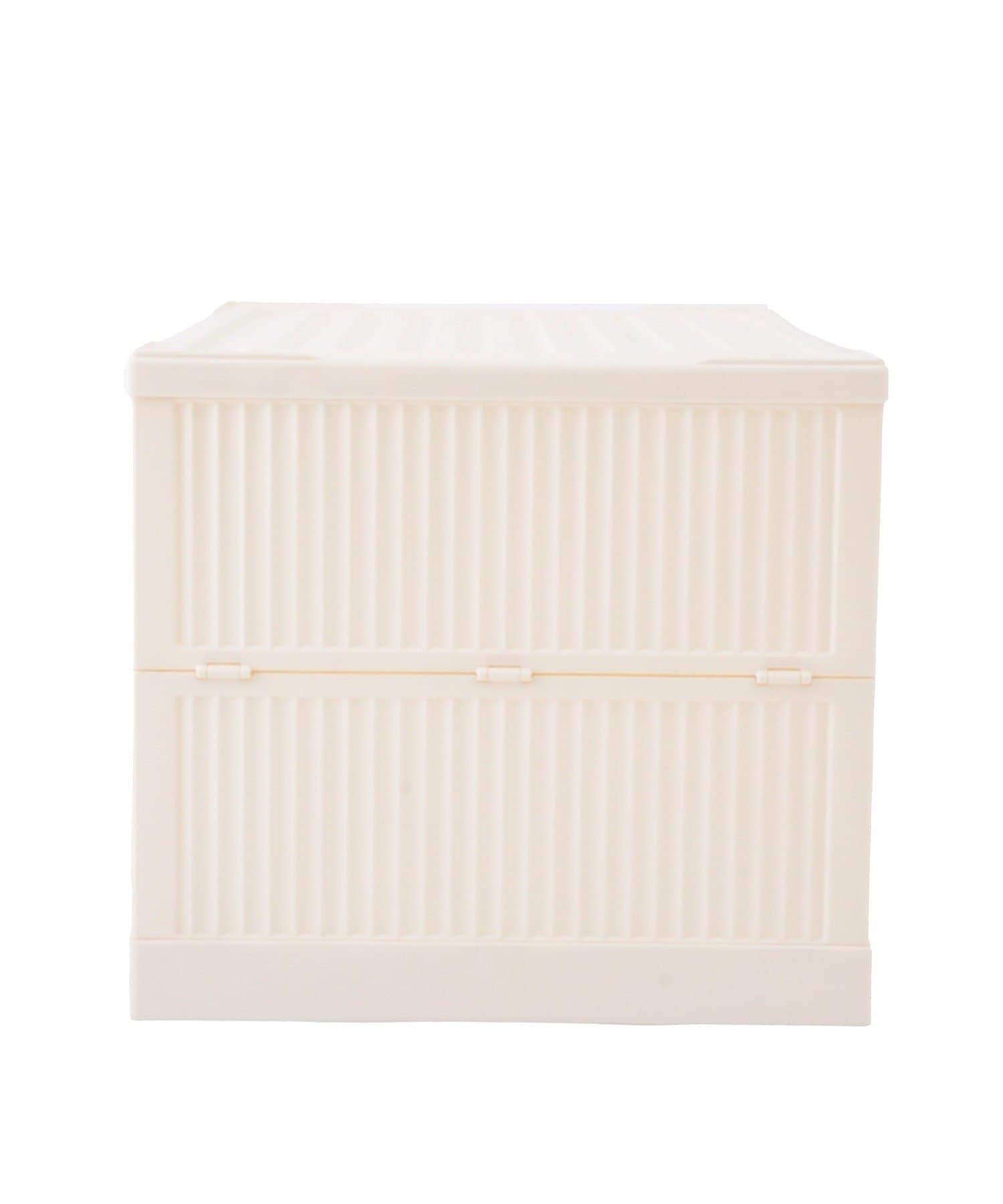 3COINS(スリーコインズ) 畳めるスタッキング収納ボックス：M