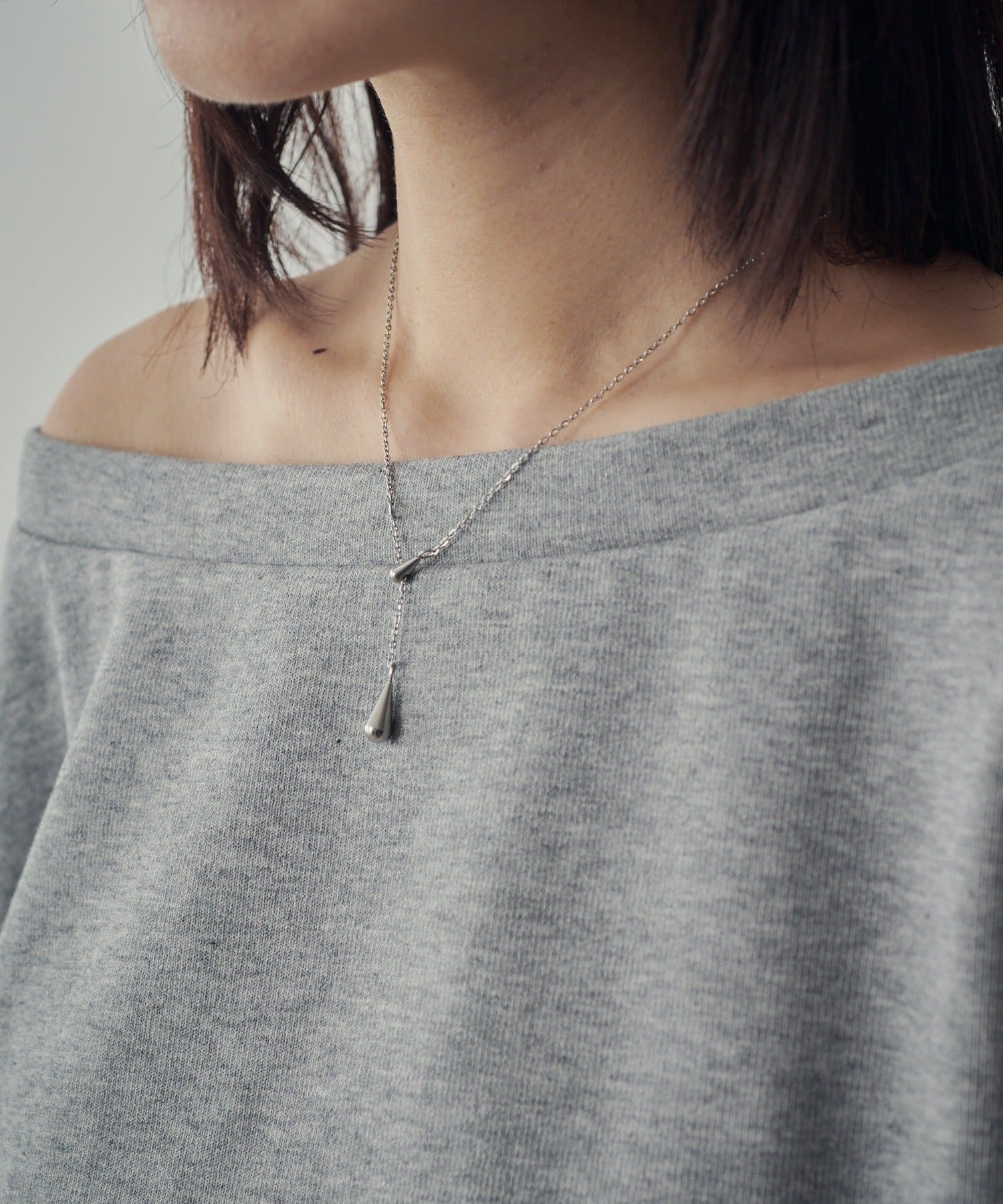 -goocy-(グーシー) 【ステンレス】Y字ドロップネックレス