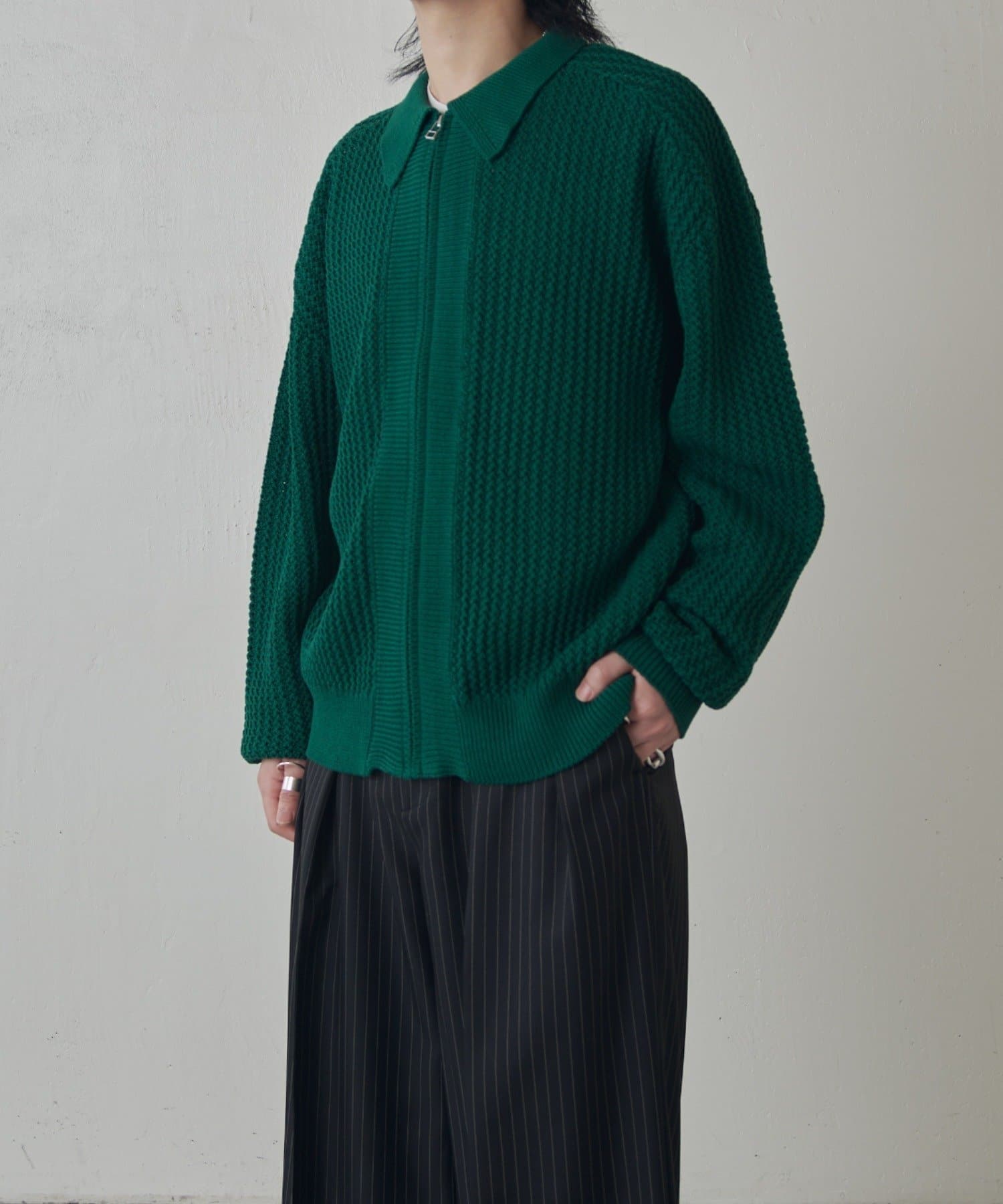 Lui's(ルイス) リリーヤーンジップニットブルゾン