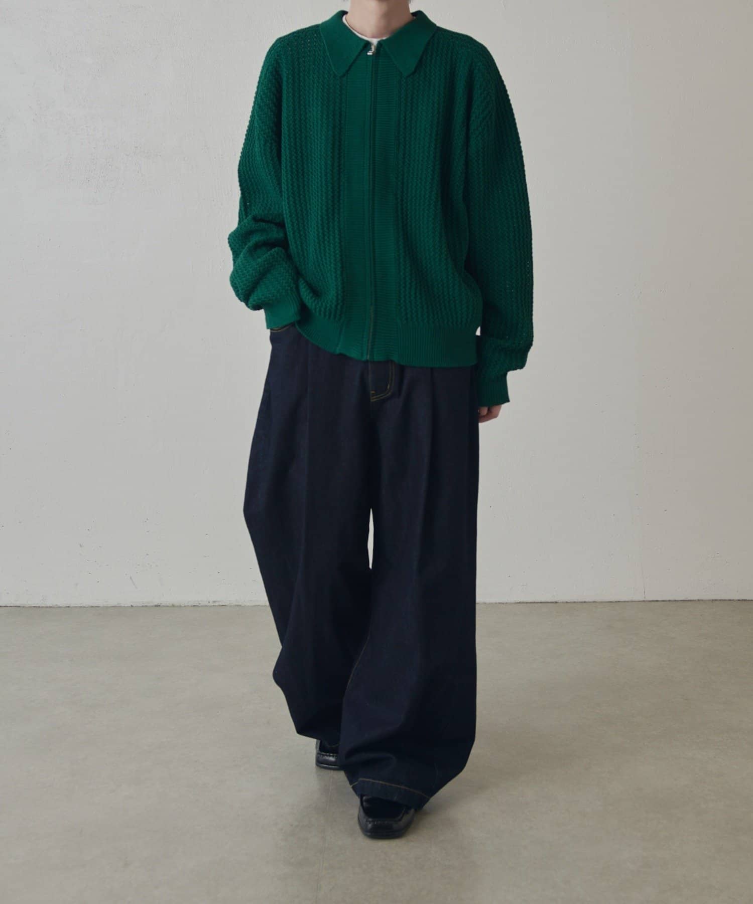 Lui's(ルイス) リリーヤーンジップニットブルゾン