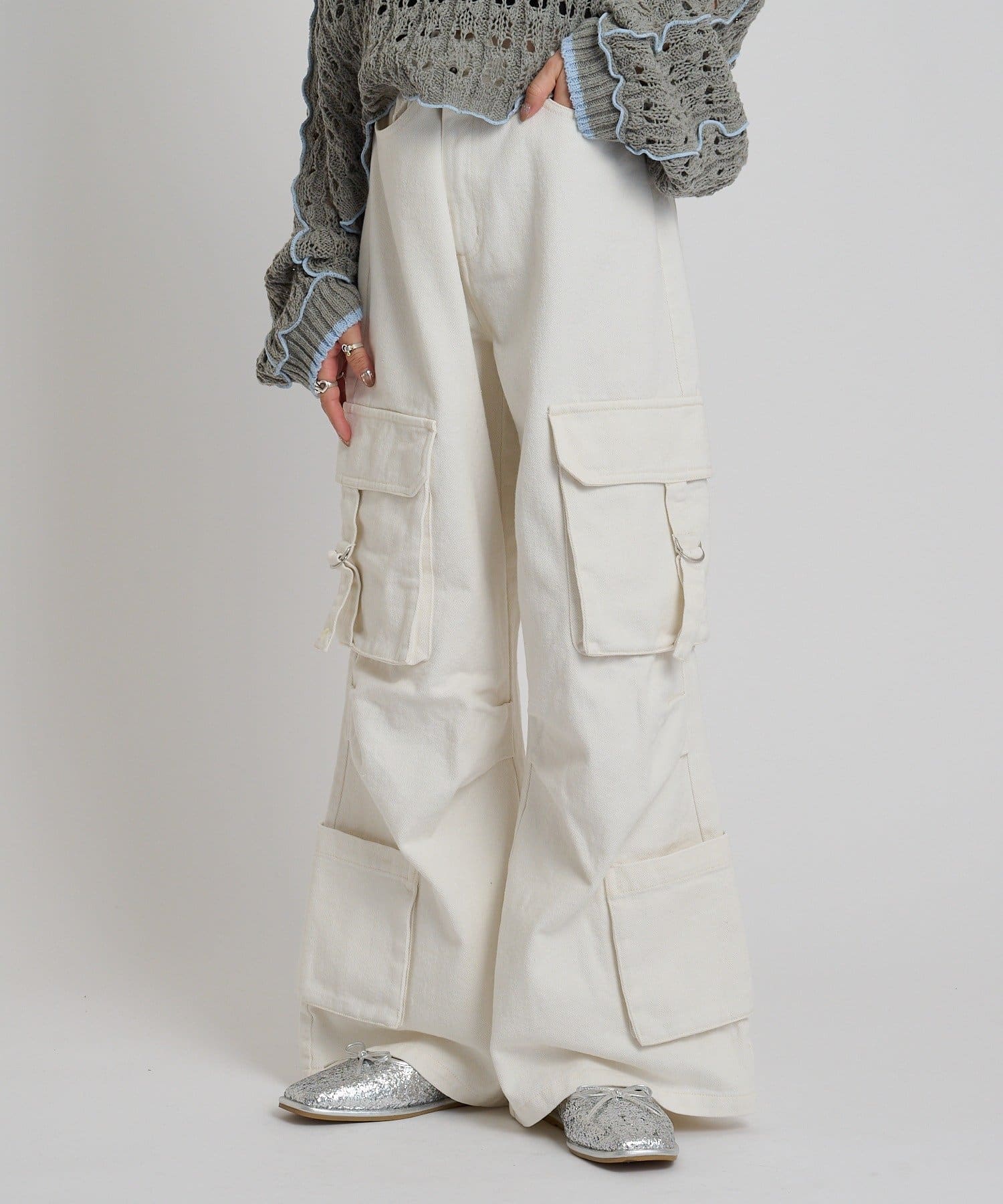 w closet(ダブルクローゼット) ポケットカーゴデニム