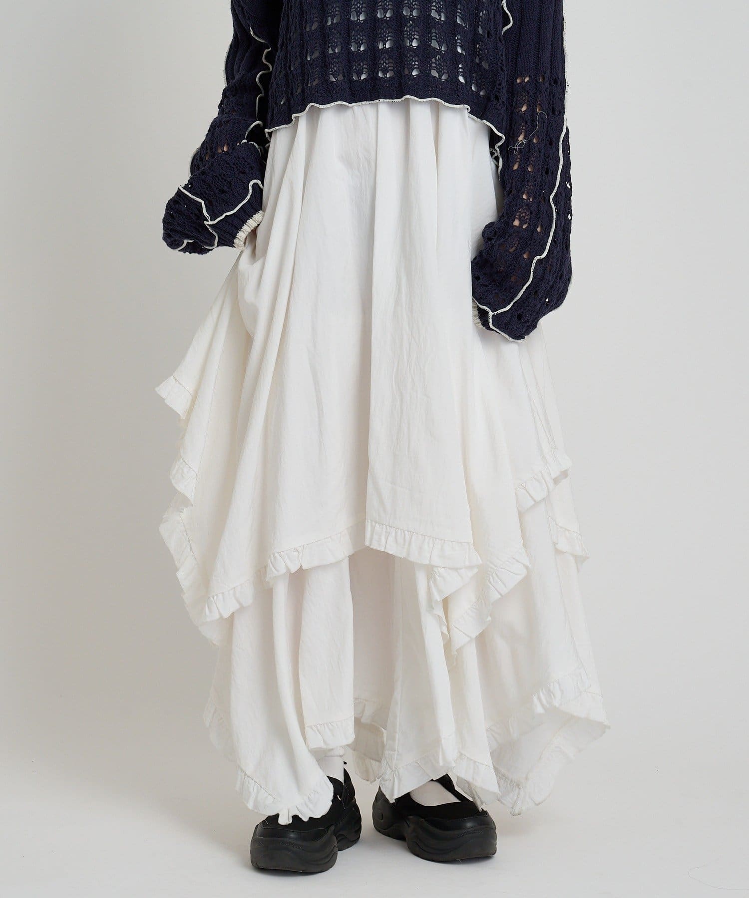 w closet(ダブルクローゼット) イレヘムフリルキャミワンピース