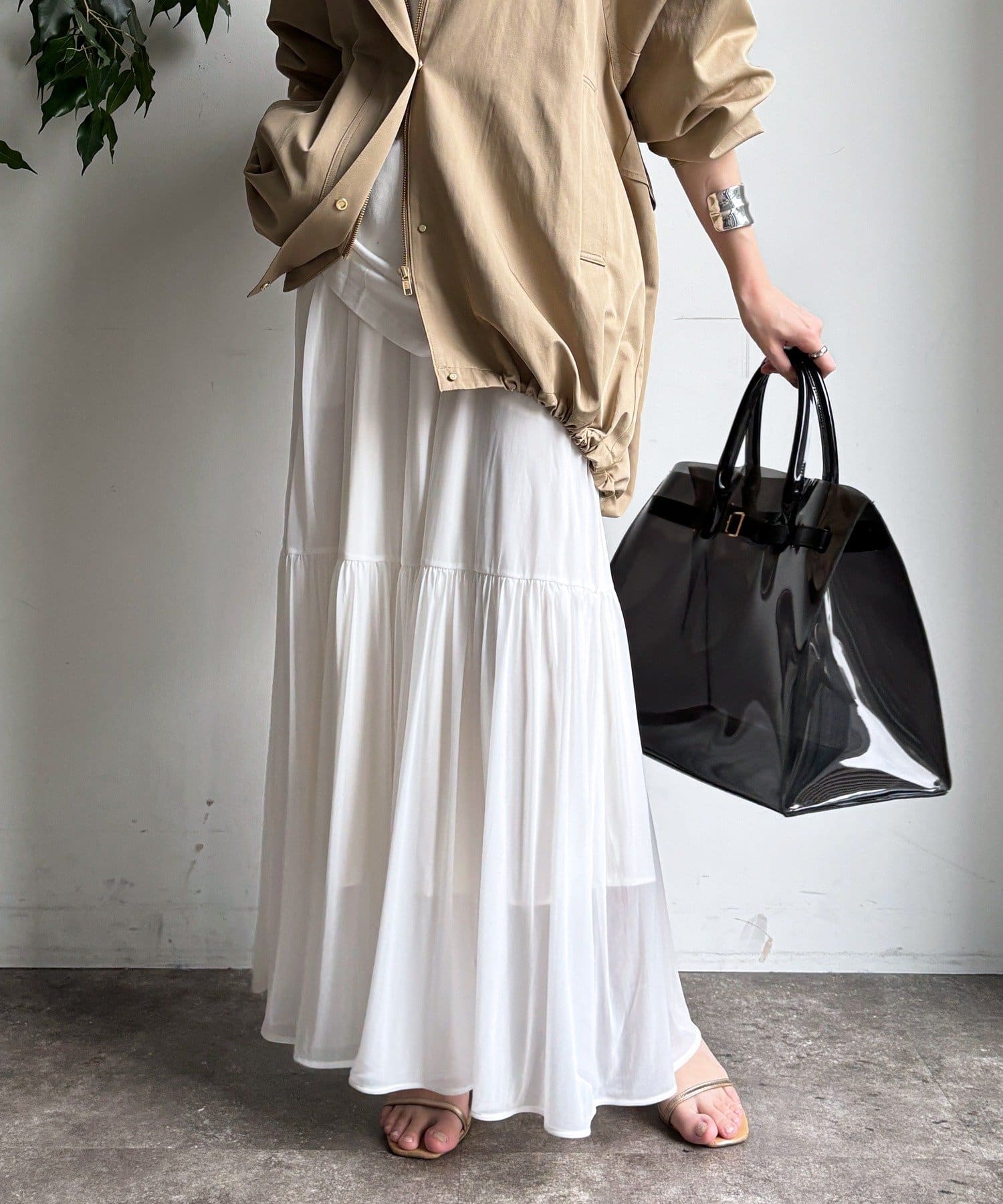 DOUDOU(ドゥドゥ) エスパンディーギャザースカート