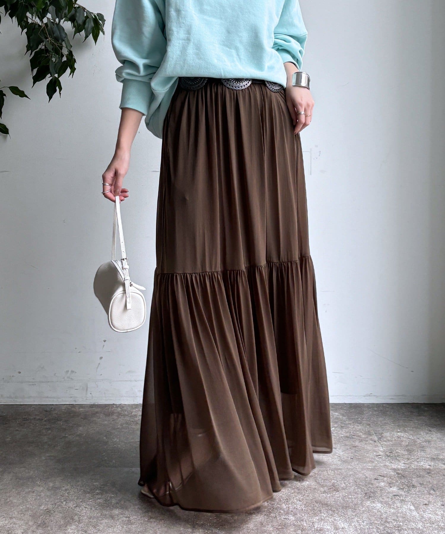 DOUDOU(ドゥドゥ) エスパンディーギャザースカート