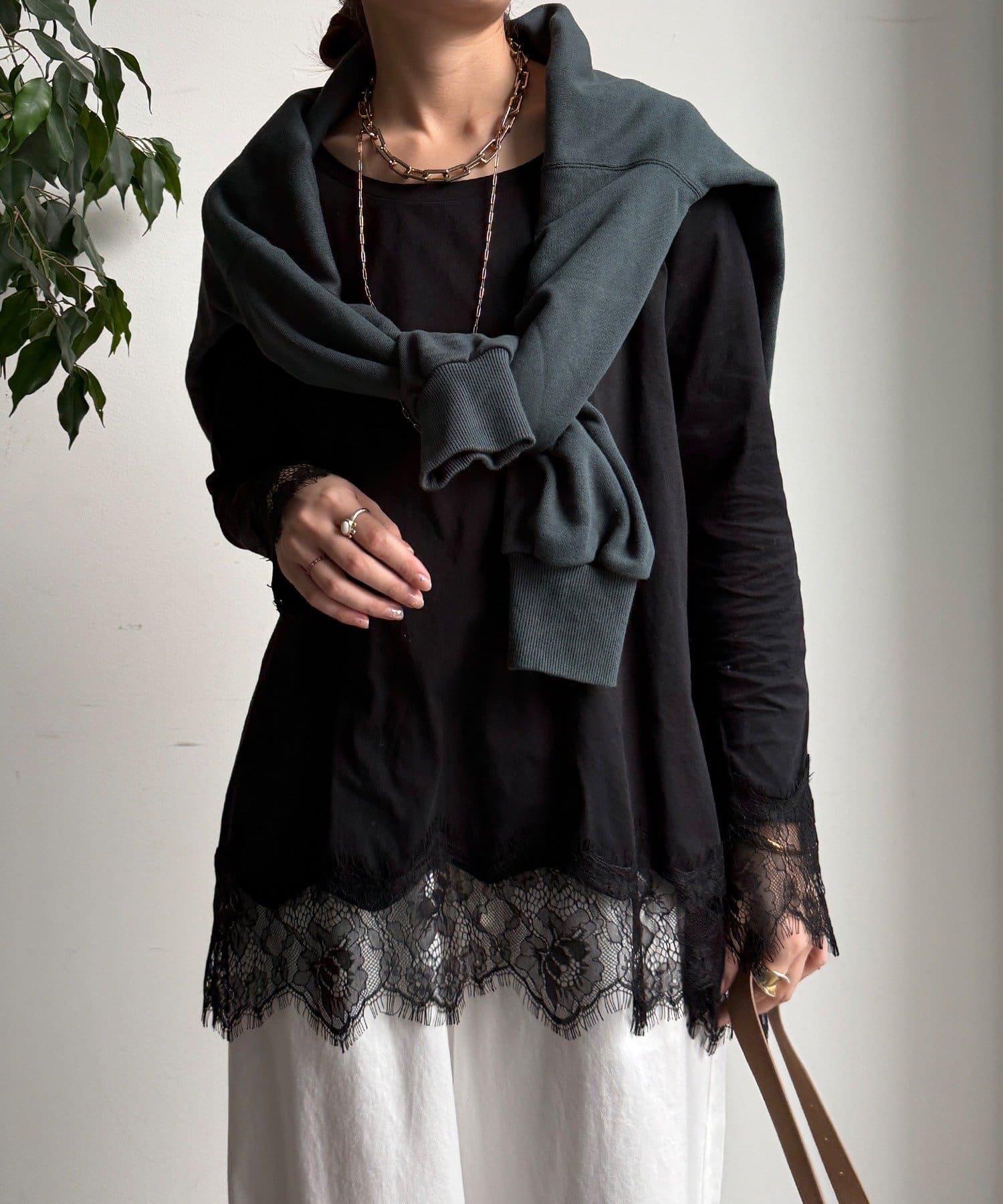 DOUDOU(ドゥドゥ) ヘムレースロンTEE