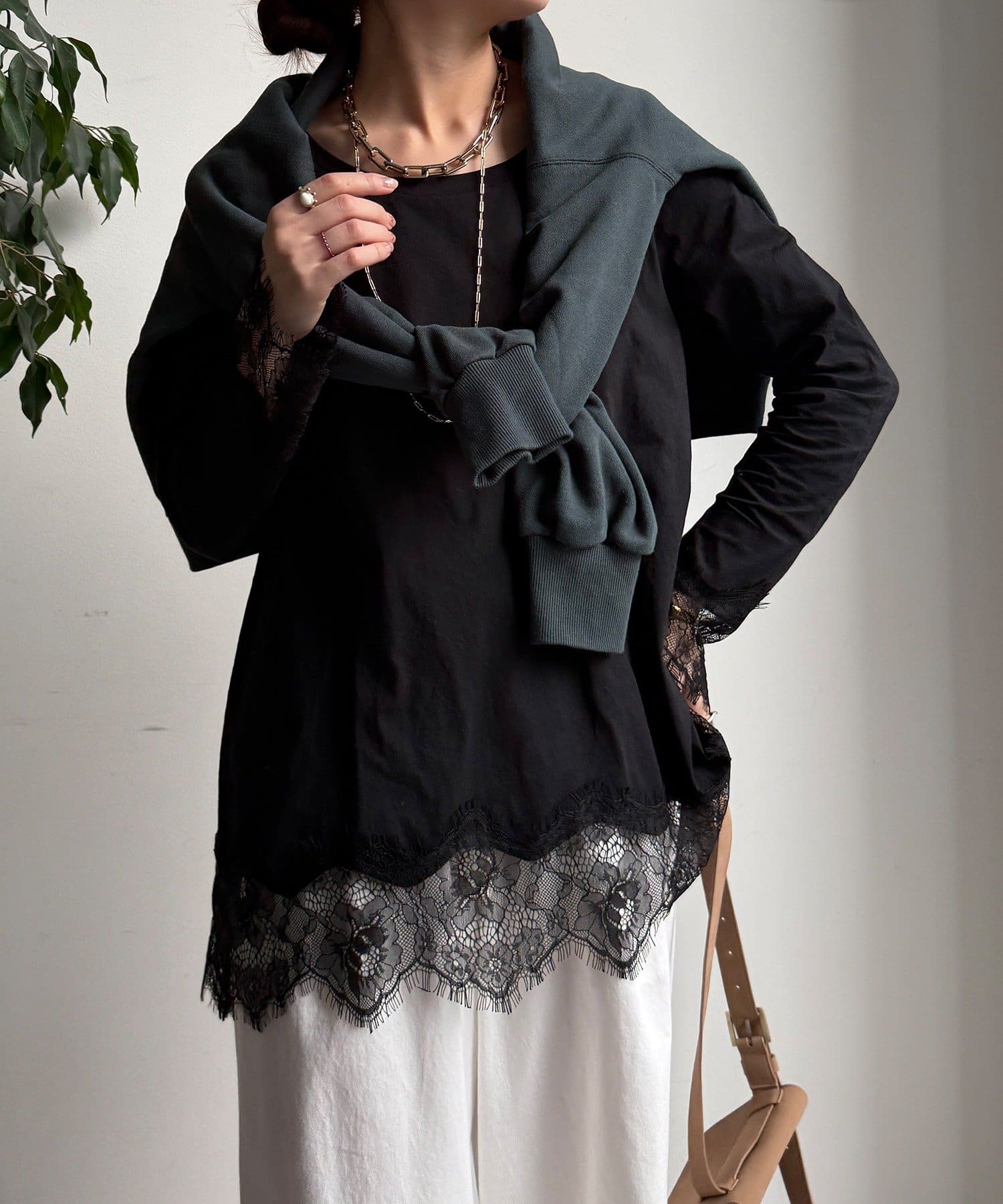 DOUDOU(ドゥドゥ) ヘムレースロンTEE