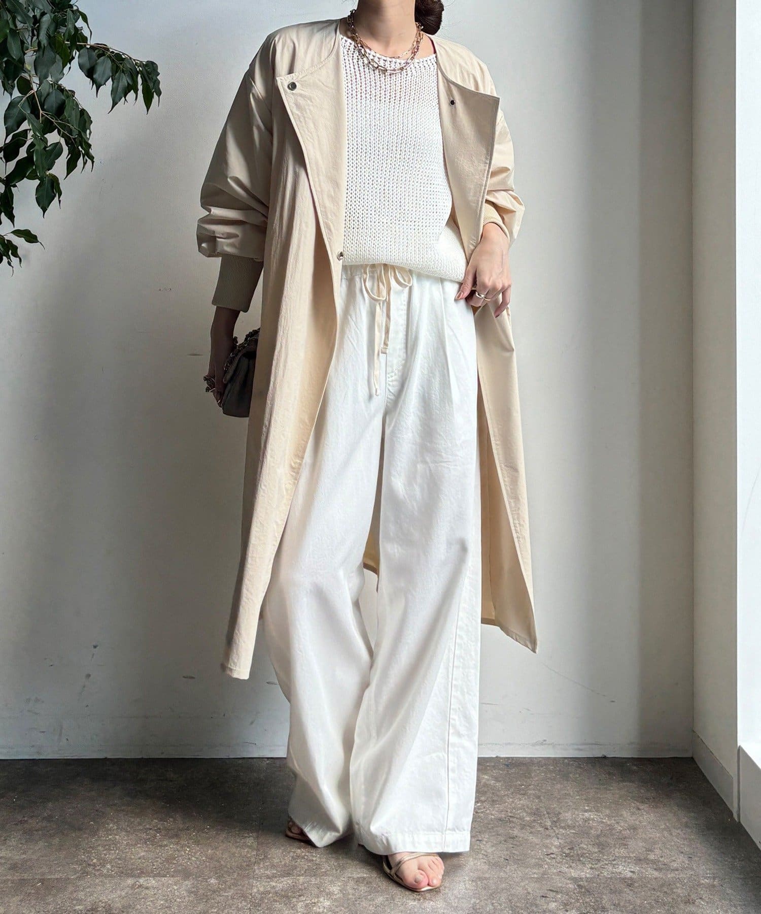 DOUDOU(ドゥドゥ) 袖リブライトコート