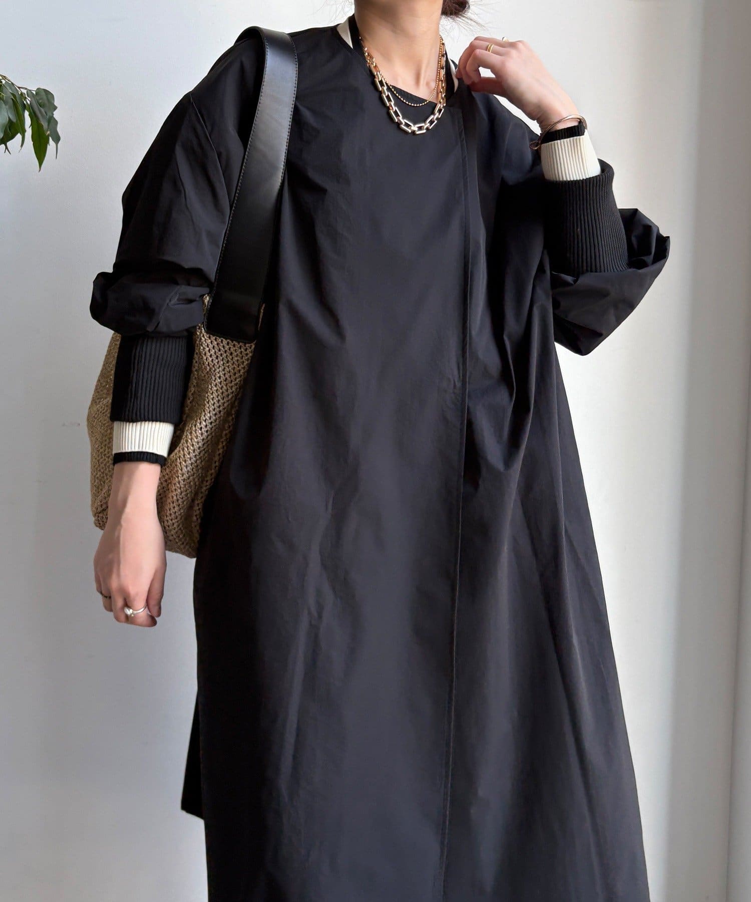 DOUDOU(ドゥドゥ) 袖リブライトコート