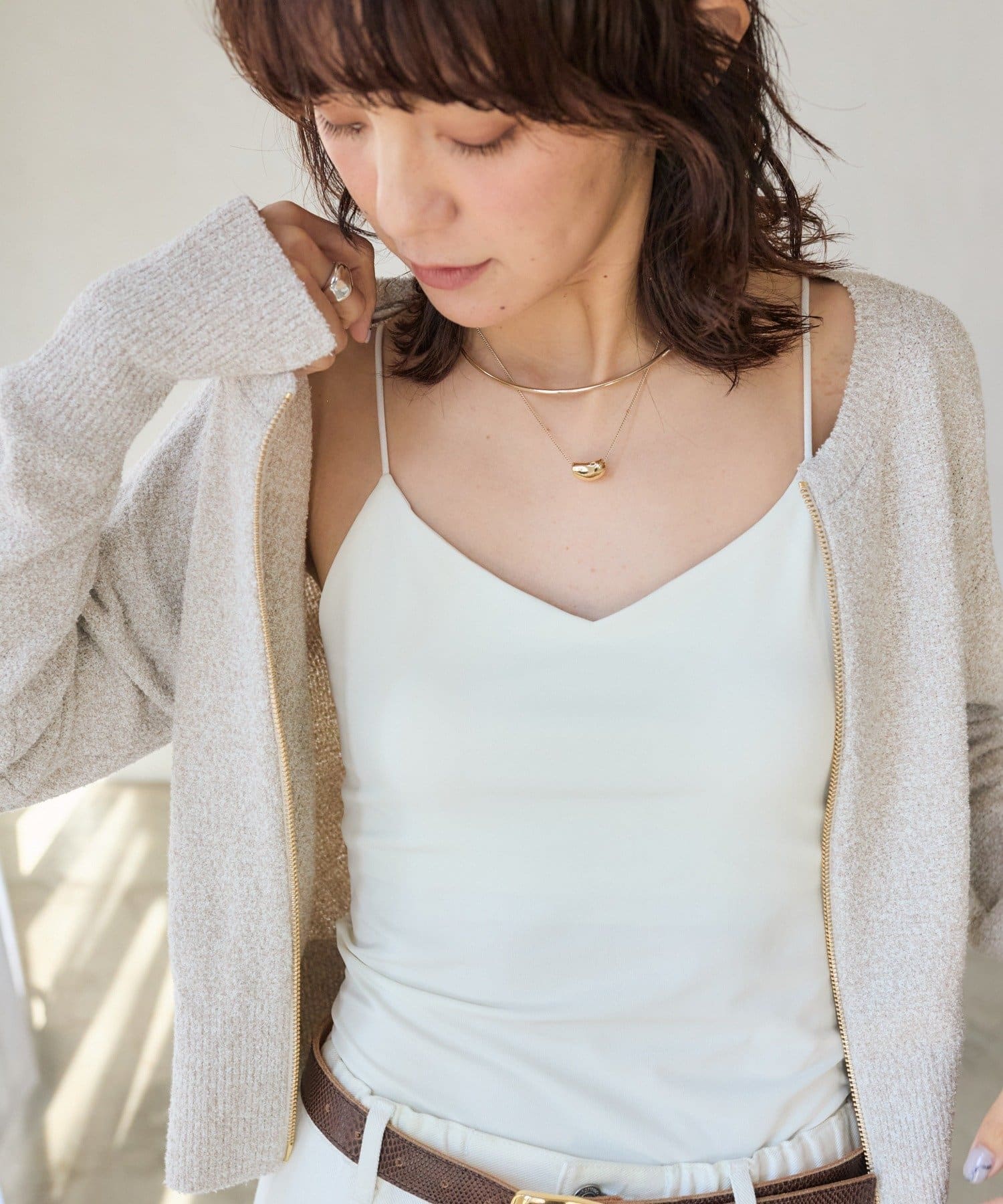 RIVE DROITE(リヴドロワ) 予約【MYSELFbyRD（マイセルフバイリヴドロワ）】Vネックキャミソール