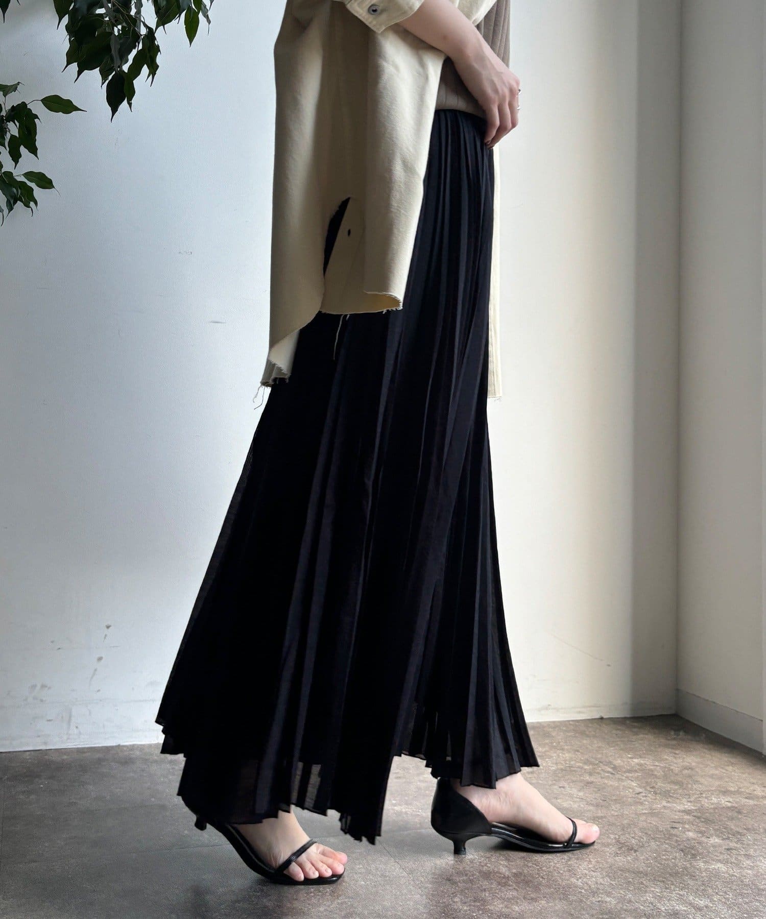 DOUDOU(ドゥドゥ) ランダムプリーツスカート