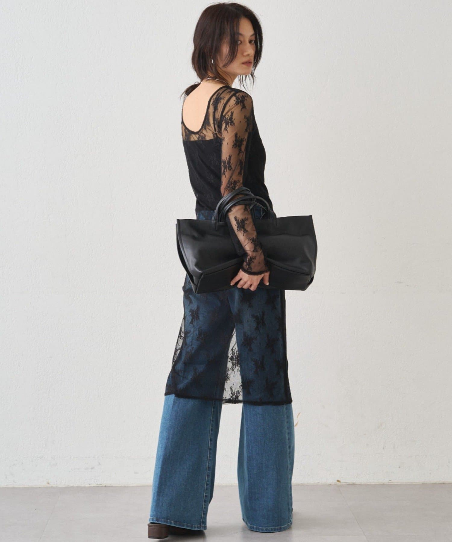 LOUNGEDRESS(ラウンジドレス) カットレースチュニック