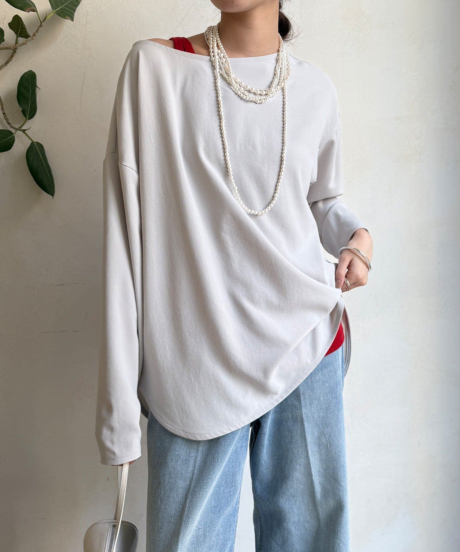 DOUDOU(ドゥドゥ) ジョーゼット長袖ブラウス