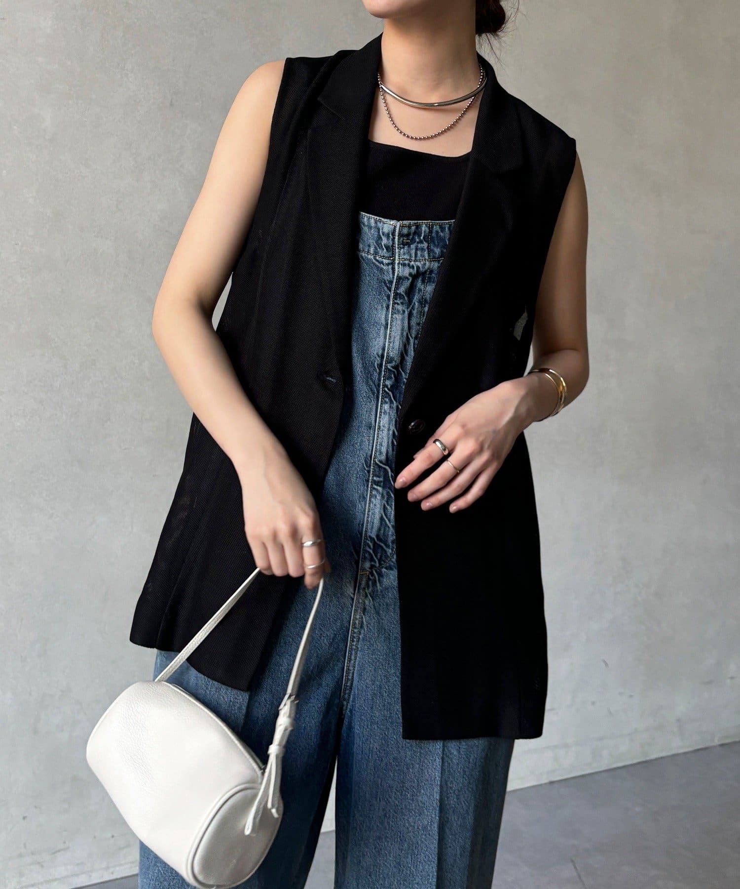 DOUDOU(ドゥドゥ) 【WEB限定】メッシュジレ