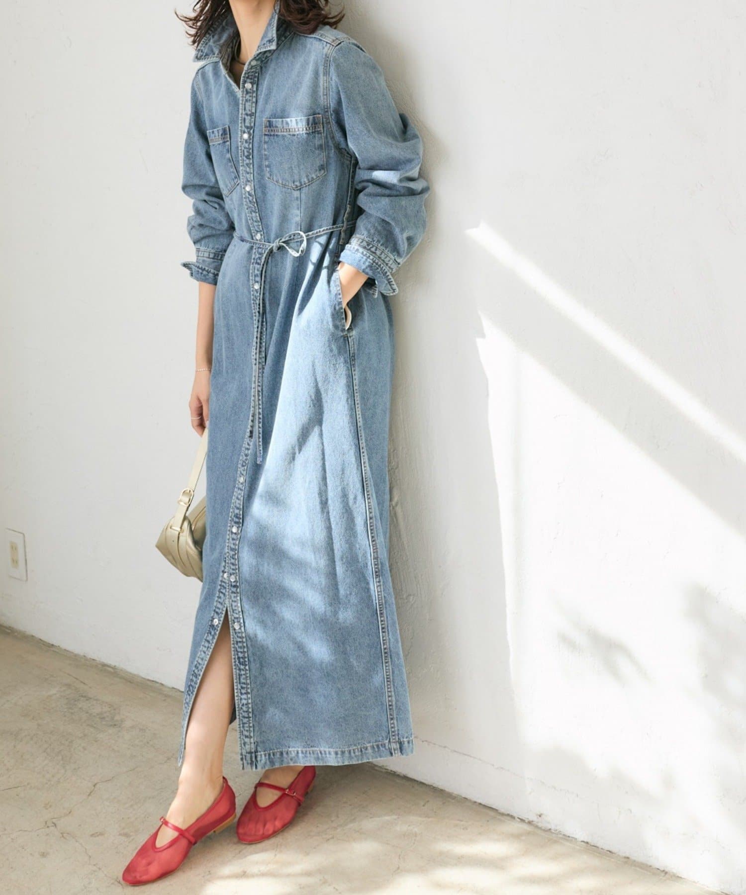 RIVE DROITE(リヴドロワ) 予約【インフルエンサーYossshiiii企画】【【A・MONN(アモン)】デニムシャツマルチワンピース/4月中旬お届け予定