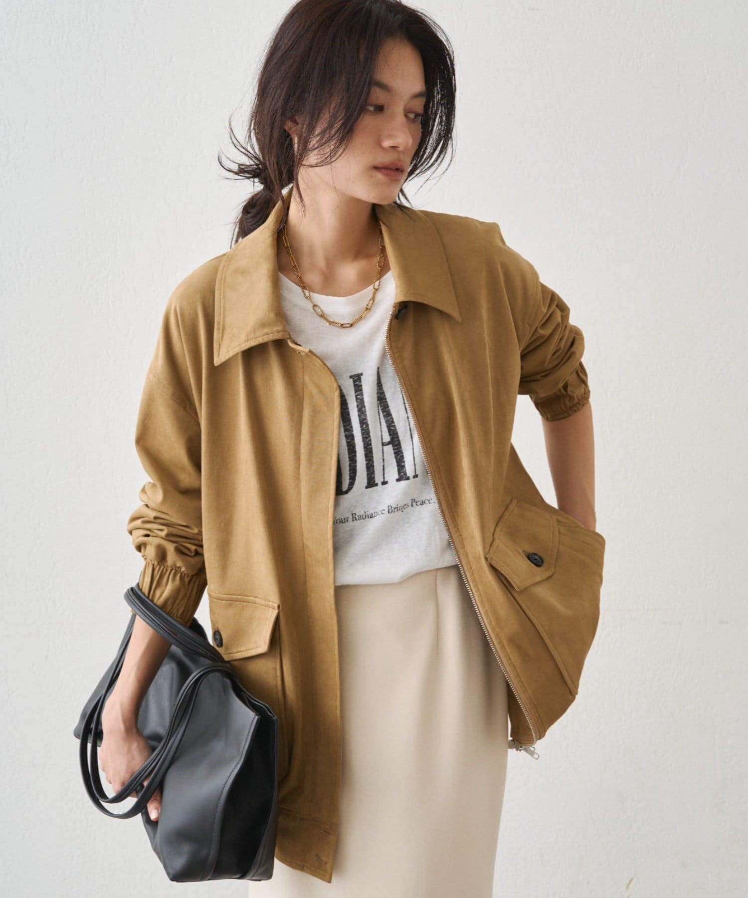 LOUNGEDRESS(ラウンジドレス) フェイクスウェードブルゾン