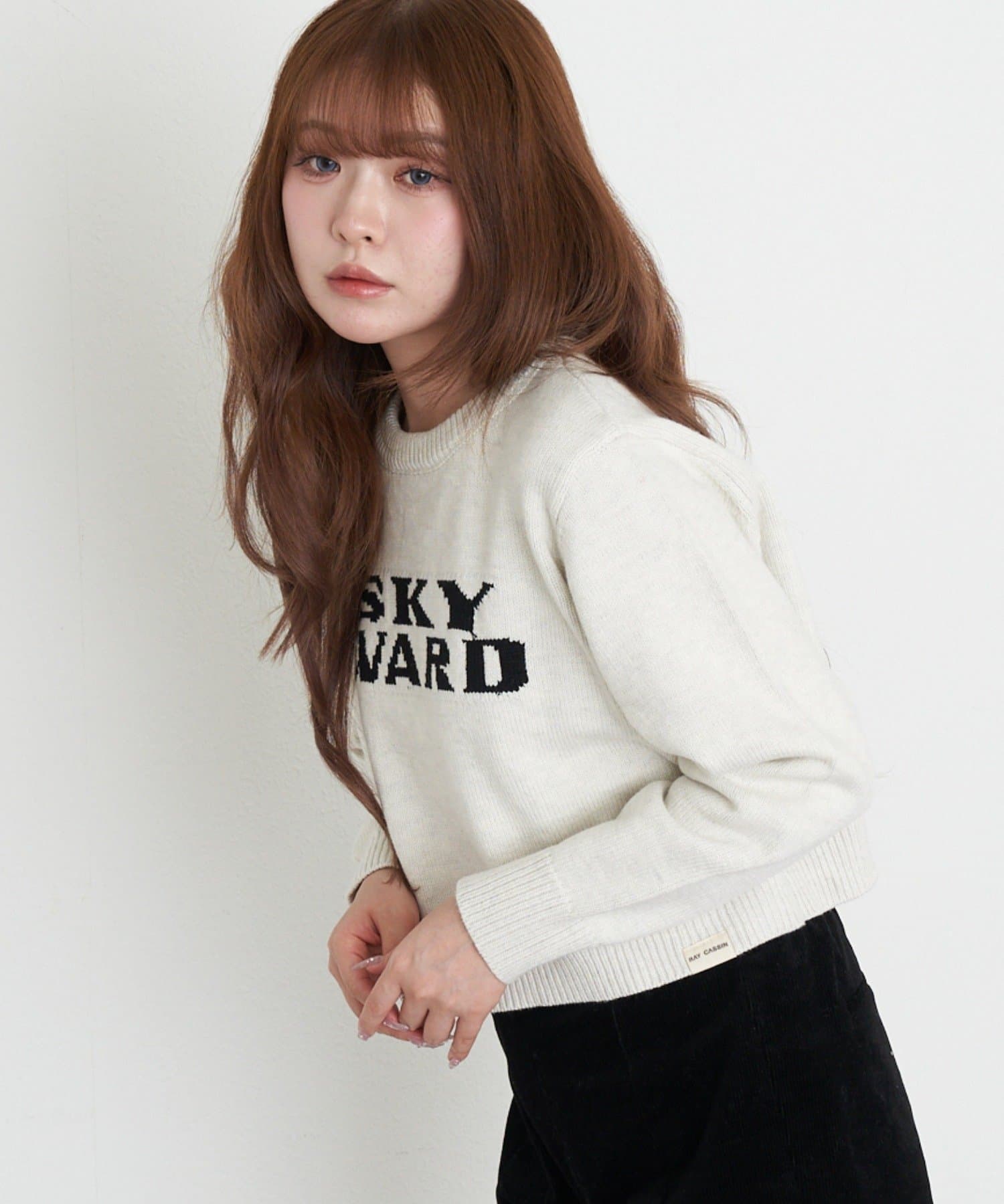 RAY CASSIN(レイカズン) ロゴコンパクトニット