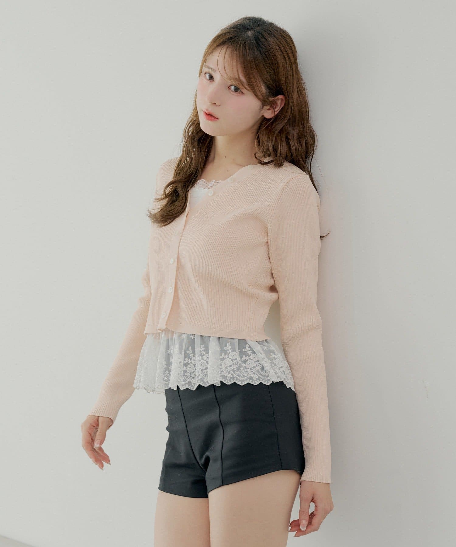 Chico(チコ) レイヤードフリルニットトップス