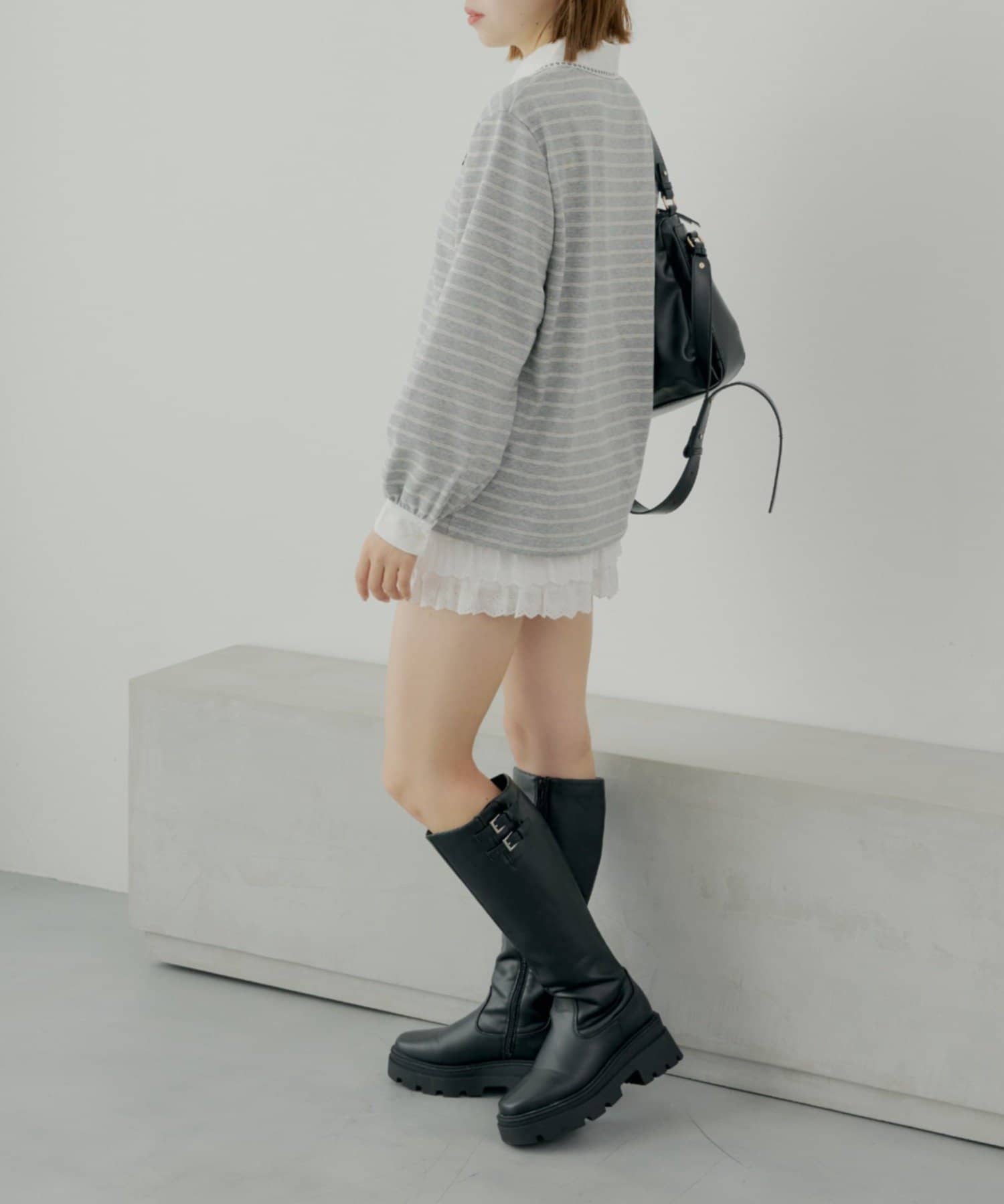 Chico(チコ) 襟レースラガーシャツ