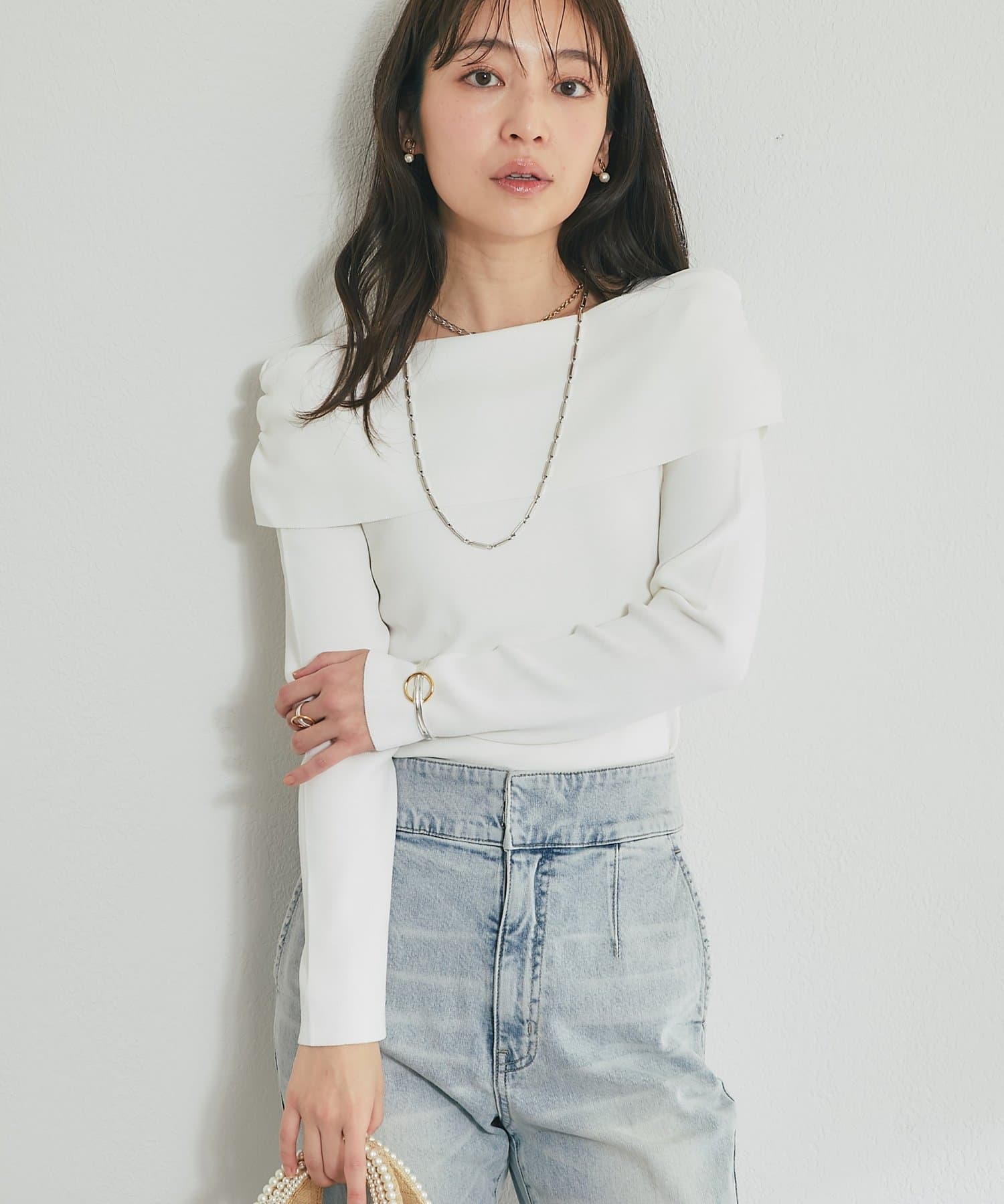 La boutique BonBon(ラブティックボンボン) 【最強愛されニット】クールタッチUVオフショルニット