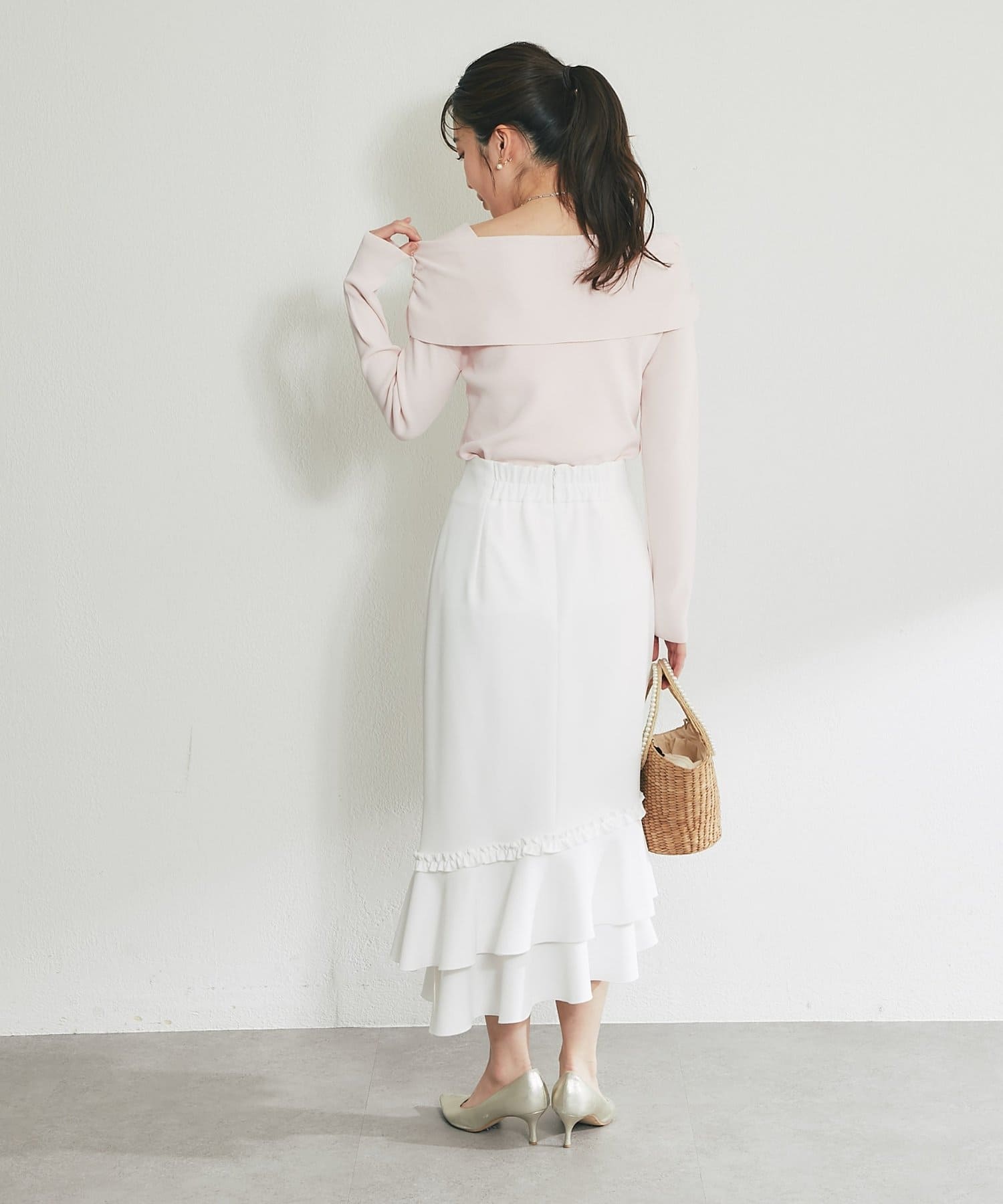 La boutique BonBon(ラブティックボンボン) 【最強愛されニット】クールタッチUVオフショルニット