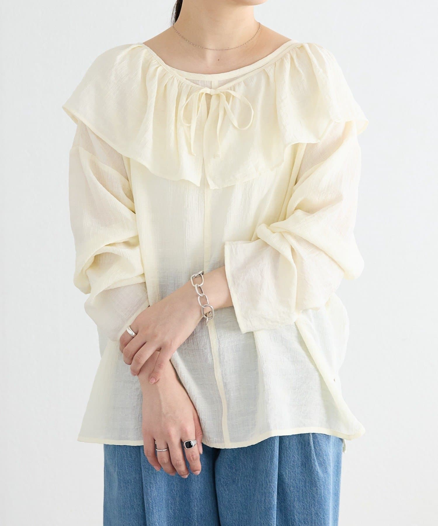 BEARDSLEY(ビアズリー) 1/24(土)11：00予約《FRIPIER》フリルエリツキシャツTee