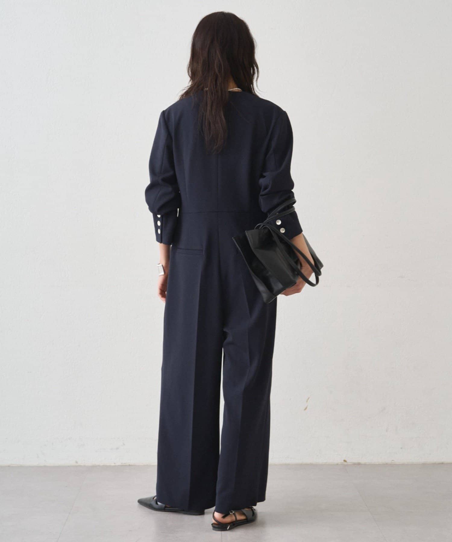 LOUNGEDRESS(ラウンジドレス) 【Atelier N5/アトリエヌメロサンク】ノーカラーオールインワン