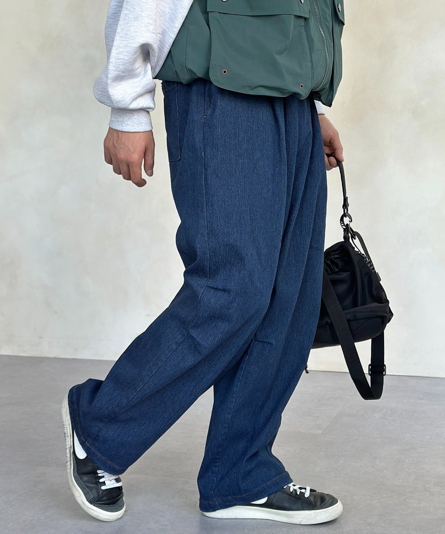 CPCM(シーピーシーエム) ストレッチツイルニータックパンツ