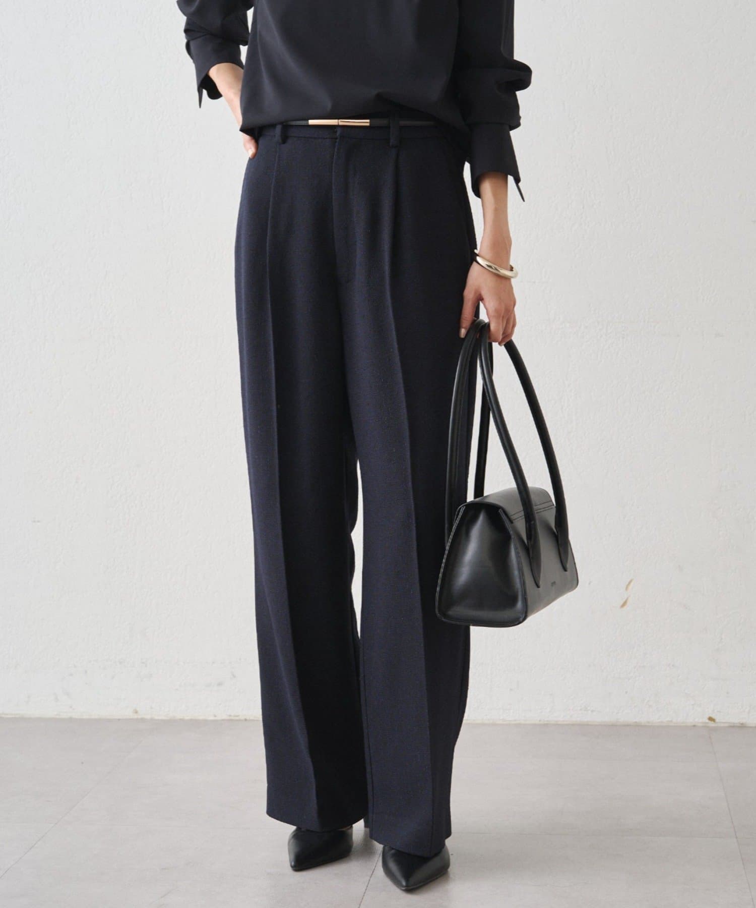 LOUNGEDRESS(ラウンジドレス) 【Atelier N5/アトリエヌメロサンク】ツイードセミワイドパンツ