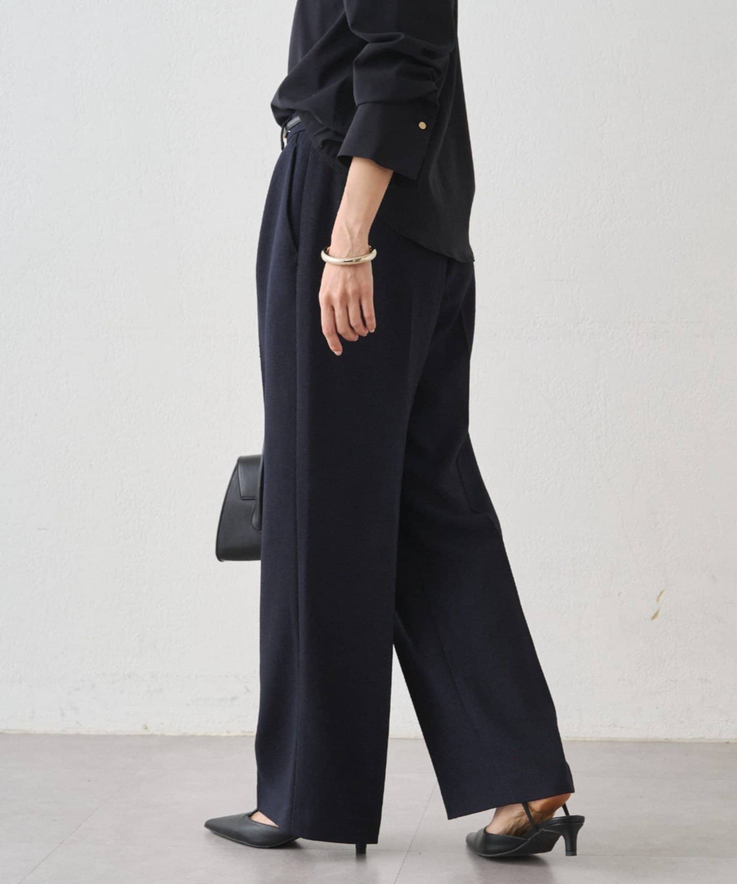 LOUNGEDRESS(ラウンジドレス) 【Atelier N5/アトリエヌメロサンク】ツイードセミワイドパンツ