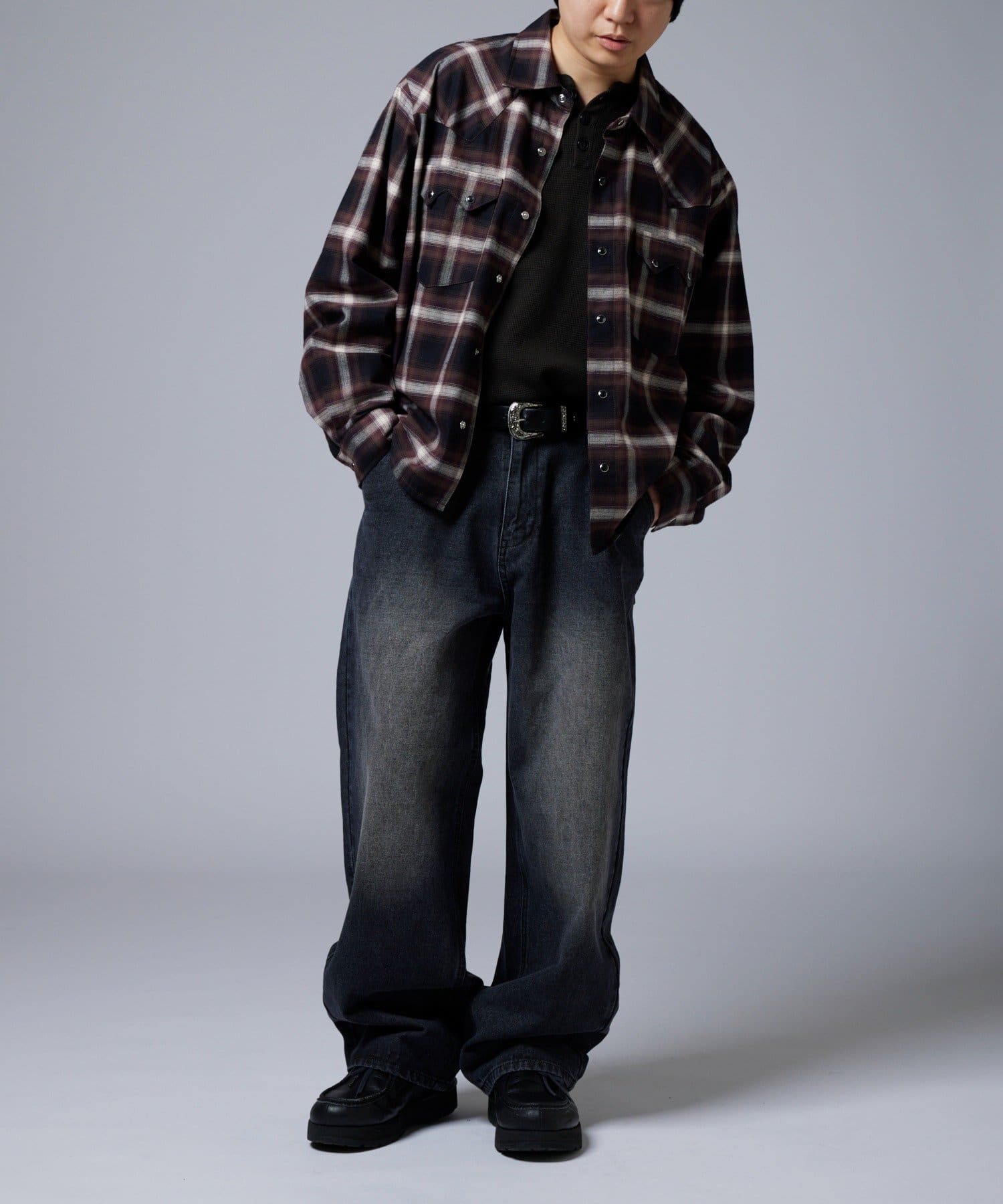 WHO’S WHO gallery(フーズフーギャラリー) 【Sourcream】WESTERN OMBRE CHEK SHIRTS