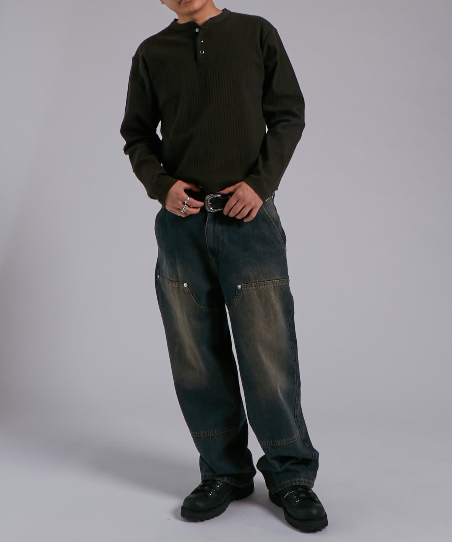 WHO’S WHO gallery(フーズフーギャラリー) 【Sourcream】パール針抜きヘンリーL/S TEE