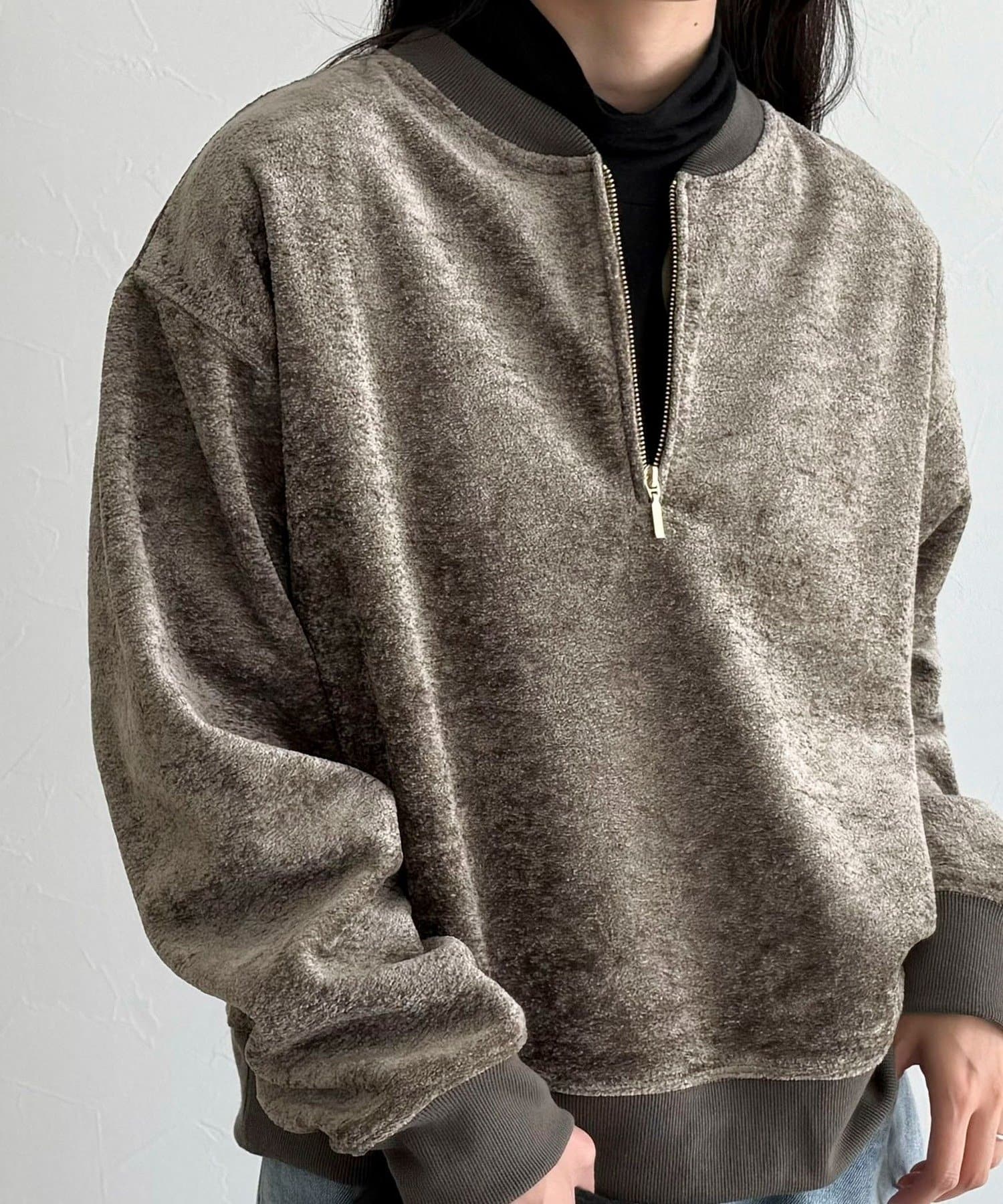 FREDY & GLOSTER(フレディ アンド グロスター) モールニットソーハーフジッププルオーバー