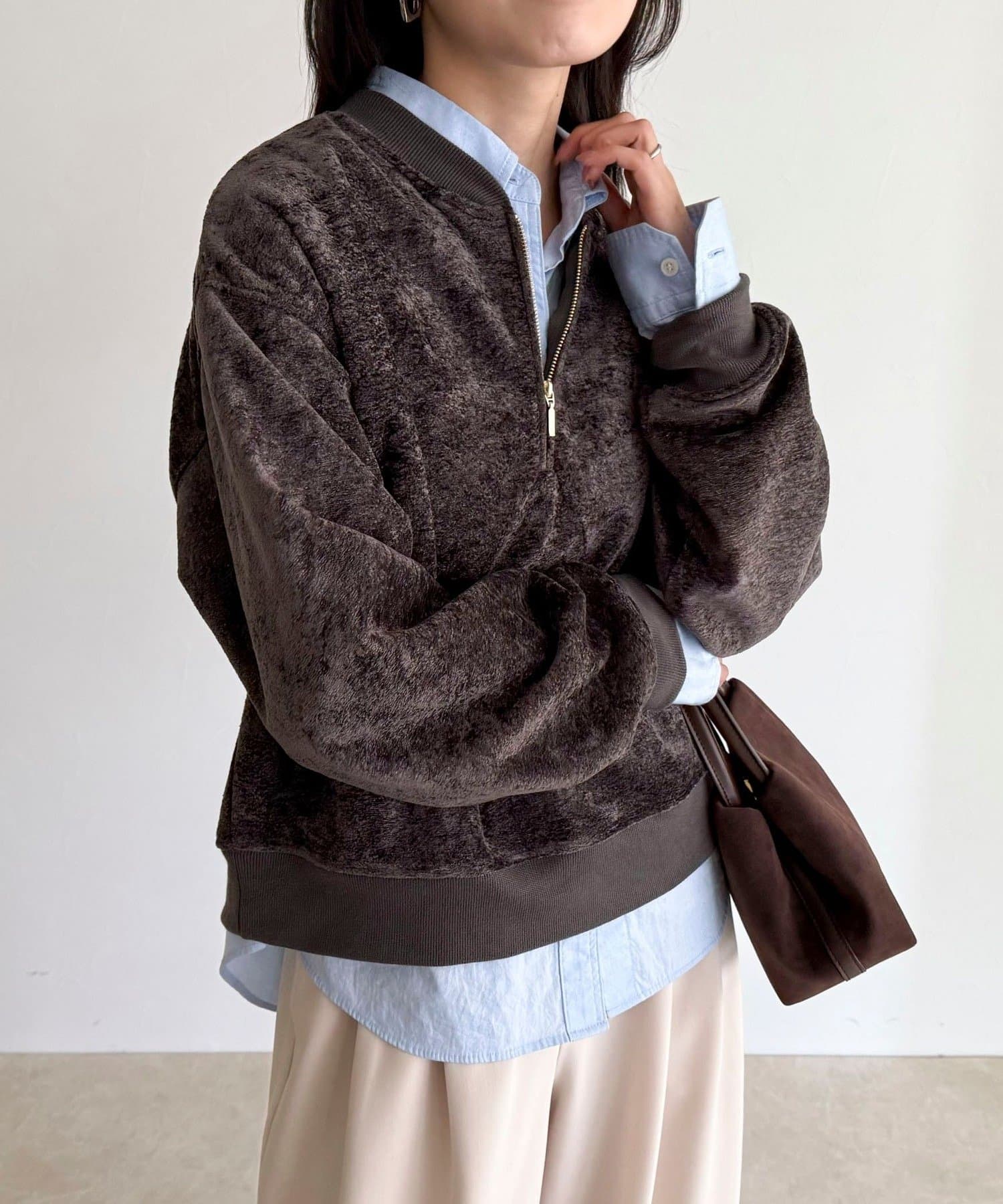 FREDY & GLOSTER(フレディ アンド グロスター) モールニットソーハーフジッププルオーバー