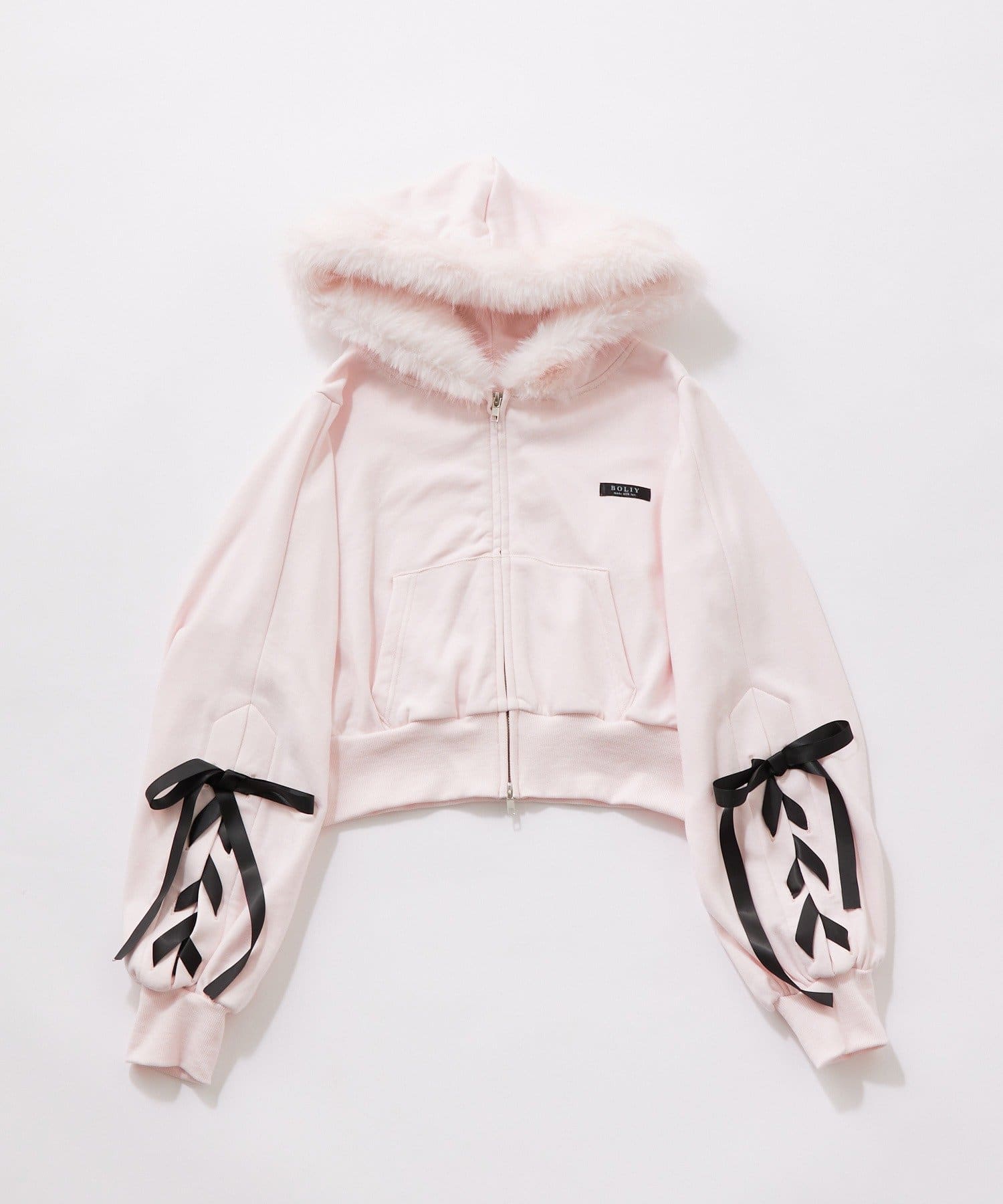 OLIVE des OLIVE(オリーブ デ オリーブ) レースアップジップパーカー