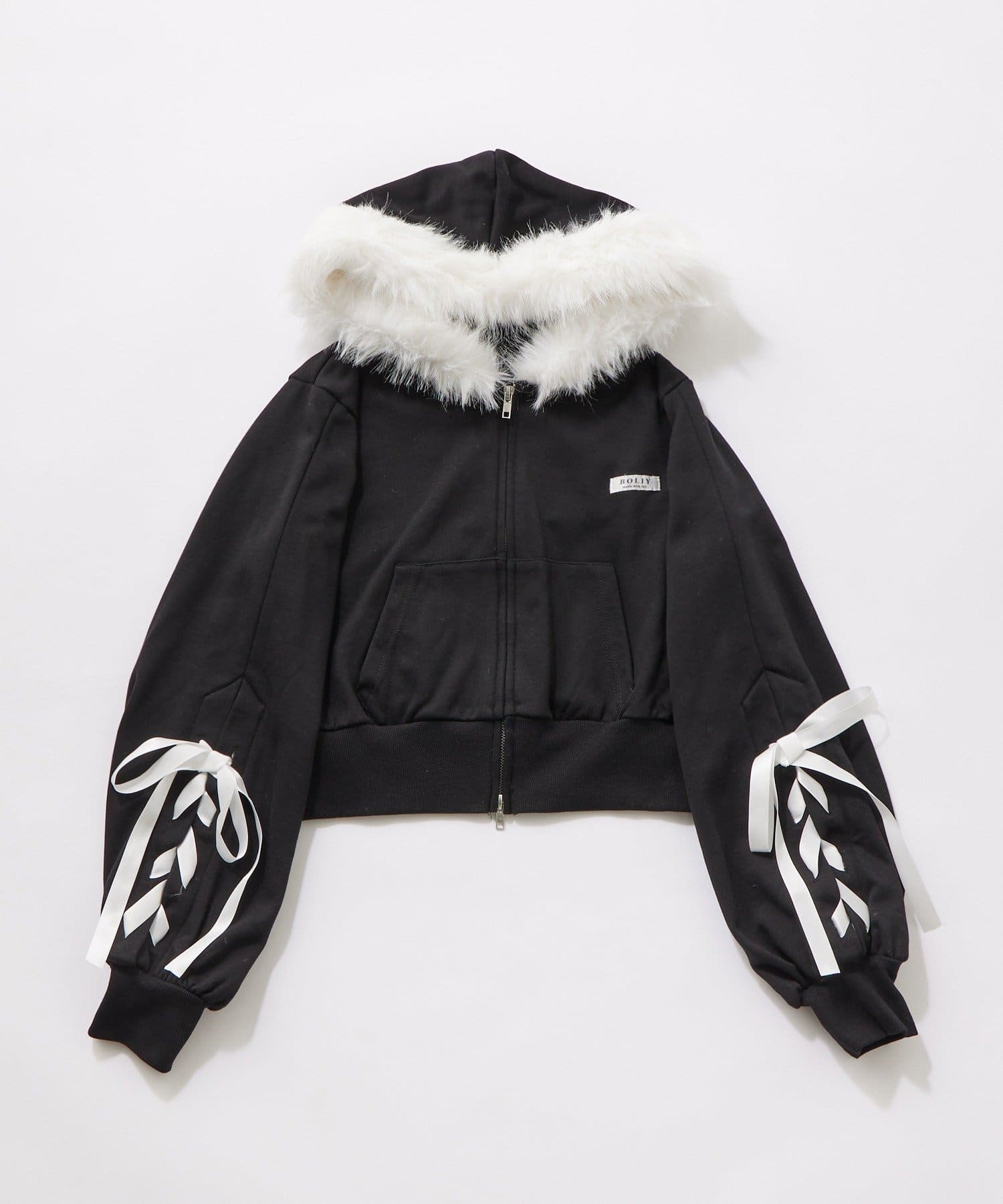 OLIVE des OLIVE(オリーブ デ オリーブ) レースアップジップパーカー