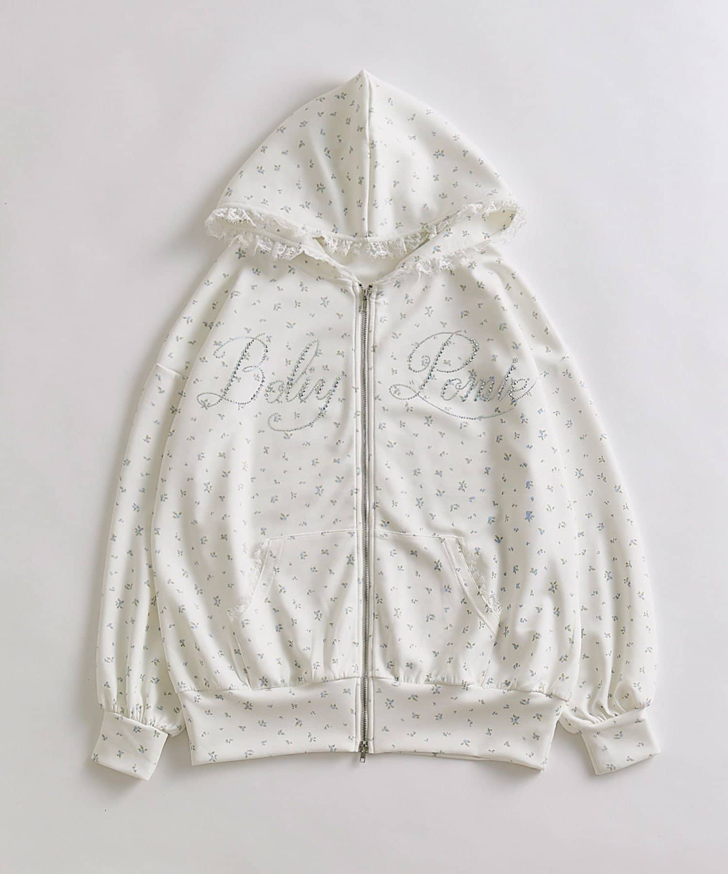 OLIVE des OLIVE(オリーブ デ オリーブ) ロゴ入りレースパーカー