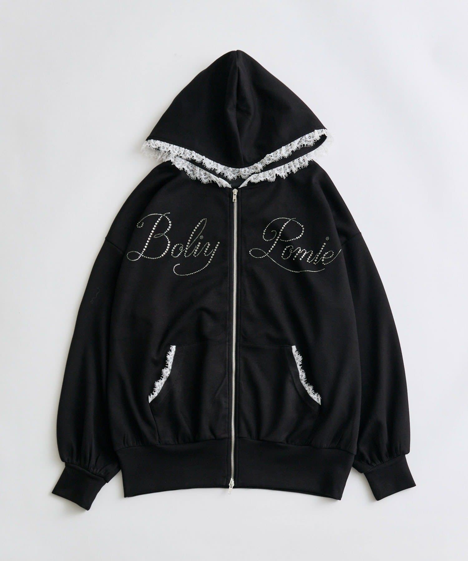 OLIVE des OLIVE(オリーブ デ オリーブ) ロゴ入りレースパーカー