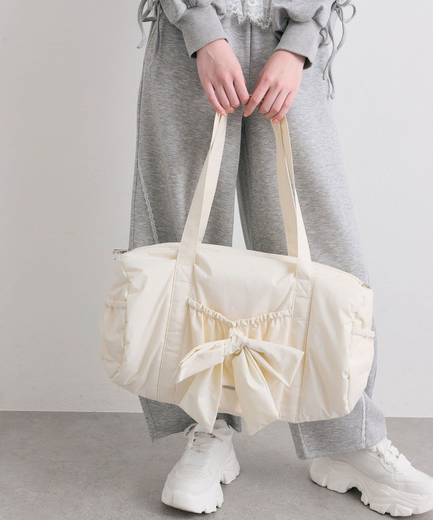 OLIVE des OLIVE(オリーブ デ オリーブ) BIGリボンキャリーオンボストンバッグ