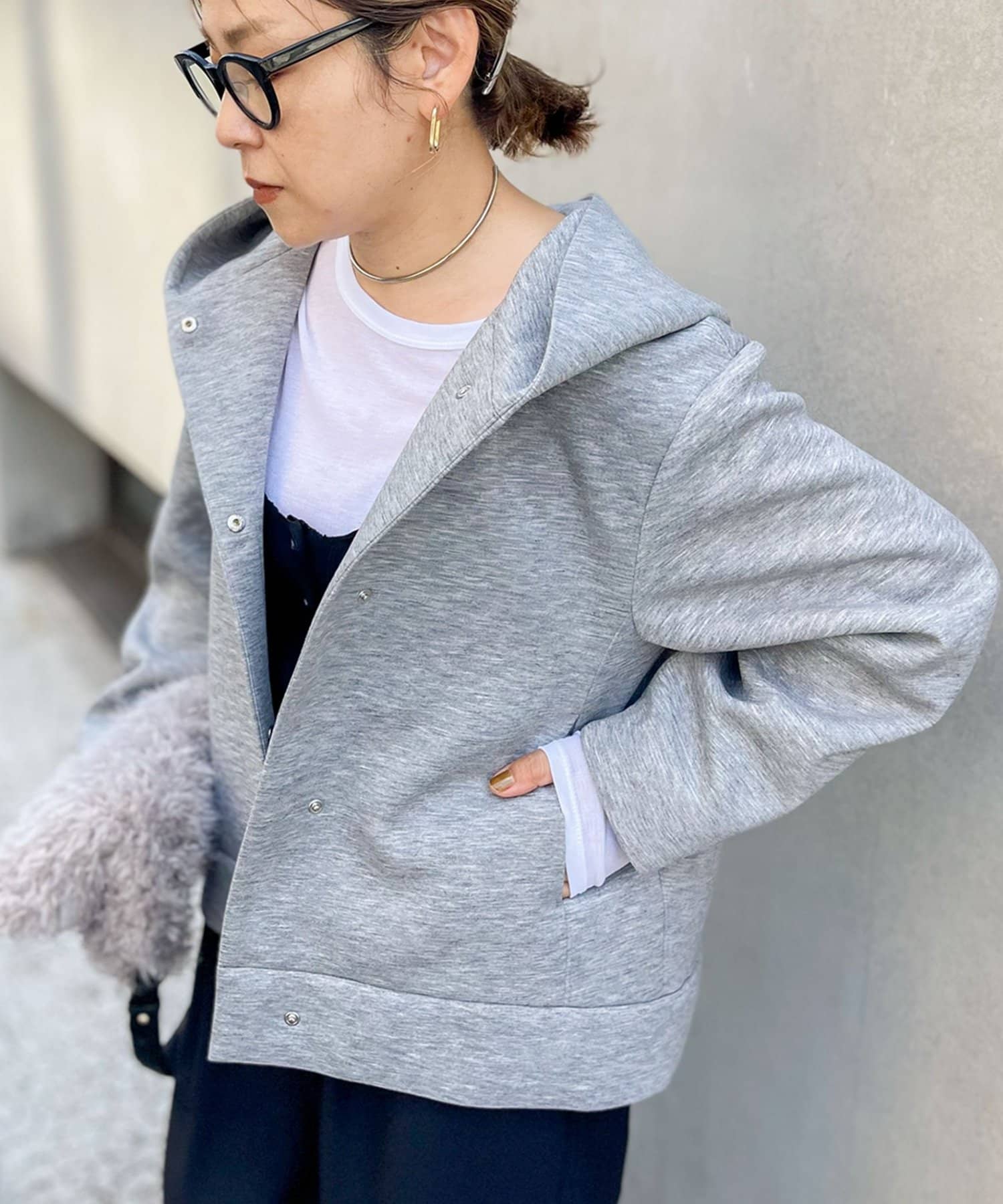 NOLLEY'S(ノーリーズ) 【追加】ウォッシャブルエアボールフードブルゾン